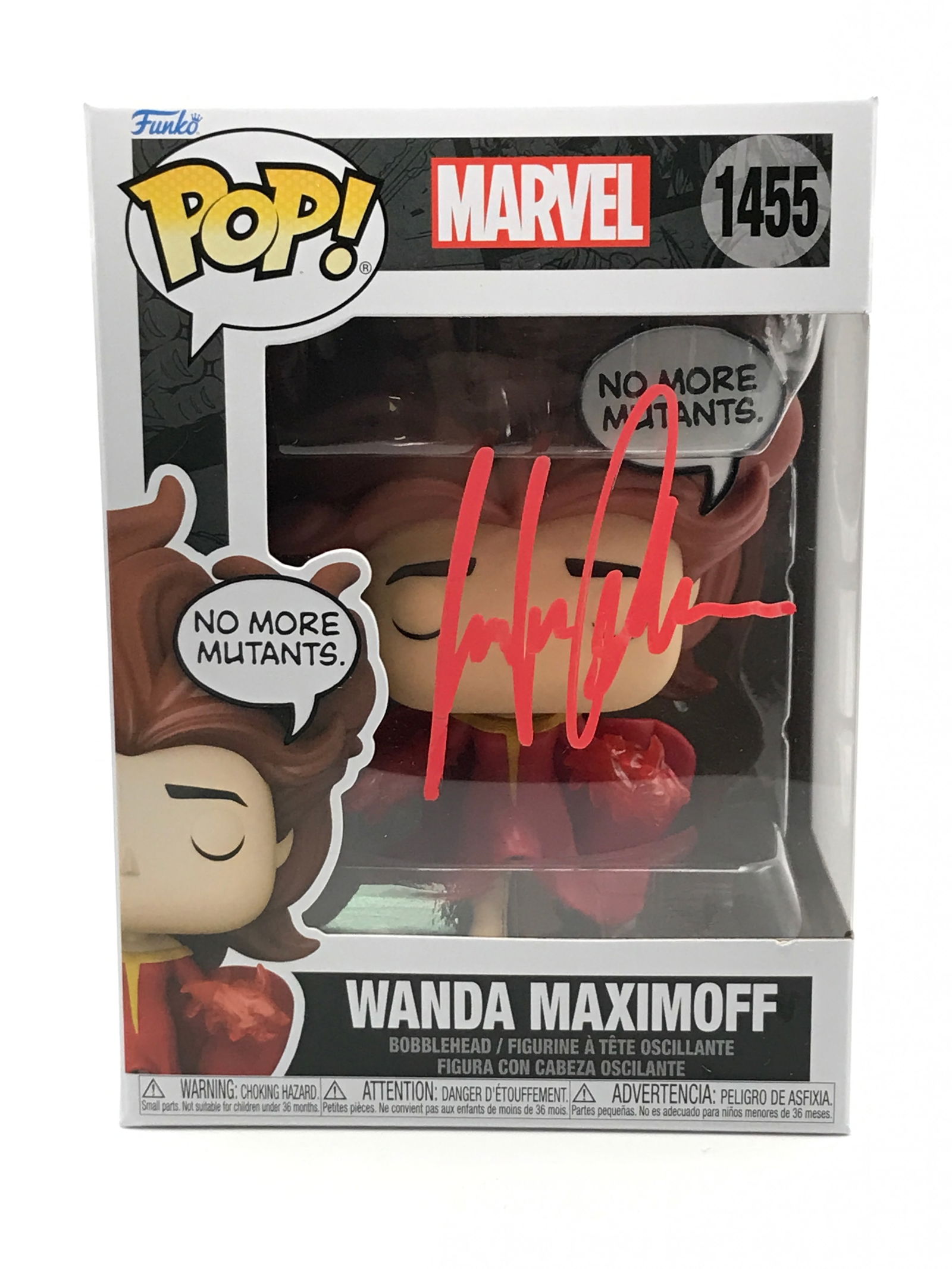 ELIZABETH OLSEN SIGNED WANDA MAXIMOFF FUNKO POP - KB COA: Prices are in Canadian dollars