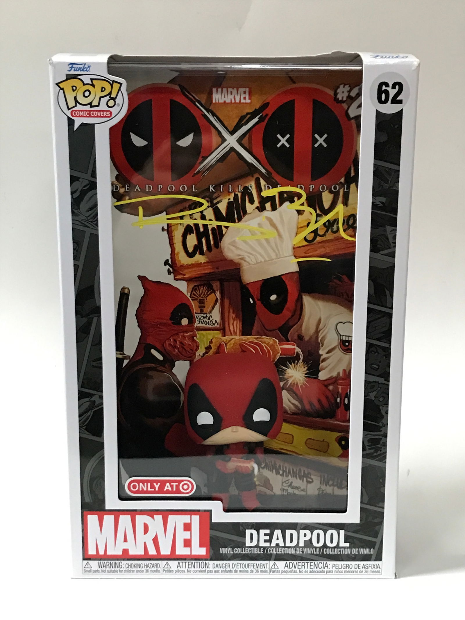 RYAN REYNOLDS SIGNED LARGE DEADPOOL FUNKO POP - KB COA (1 of 2)