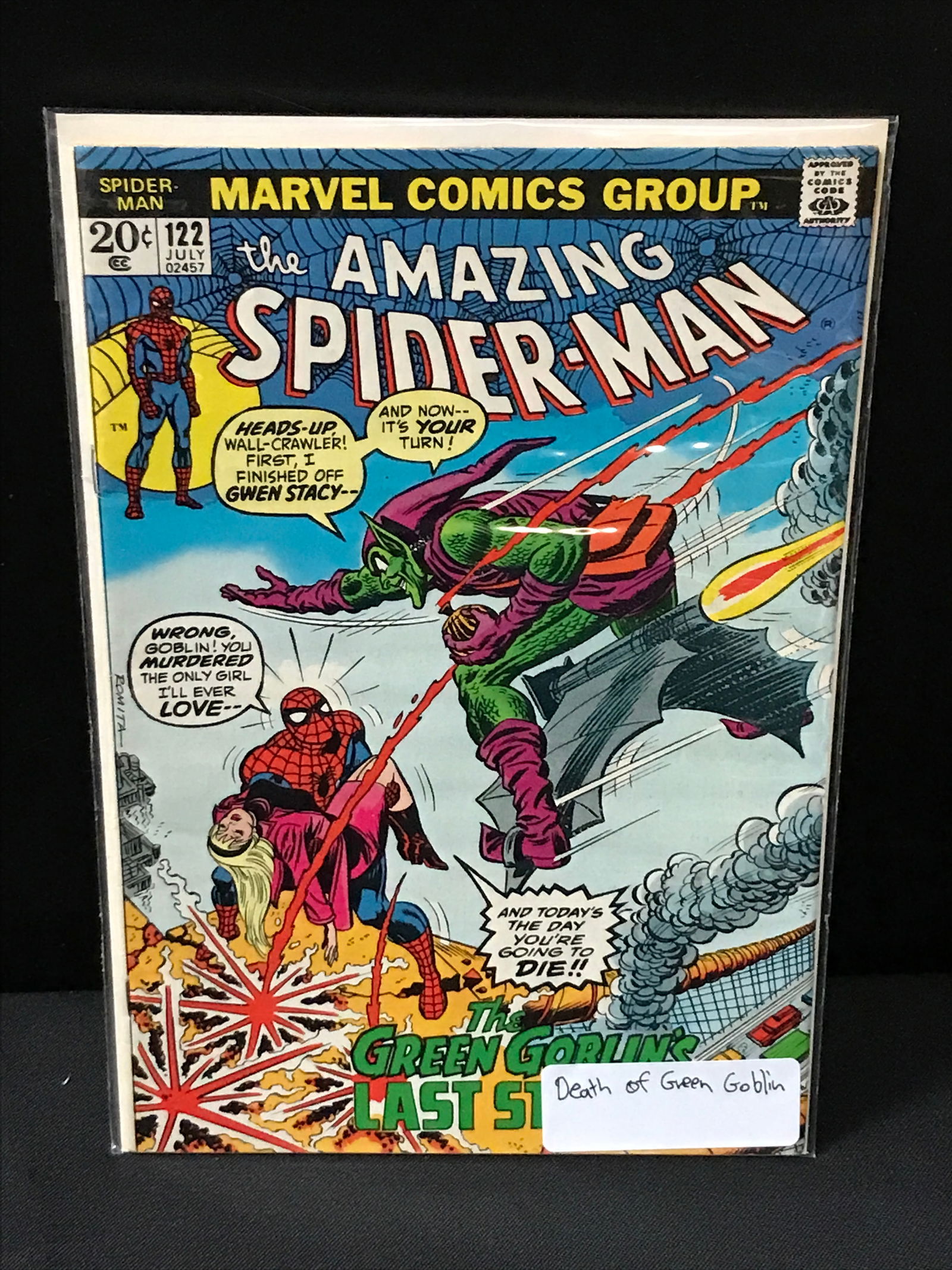 THE AMAZING SPIDERMAN #122 DEATH OF GREEN GOBLIN - MARVEL COMICS (1 of 1)