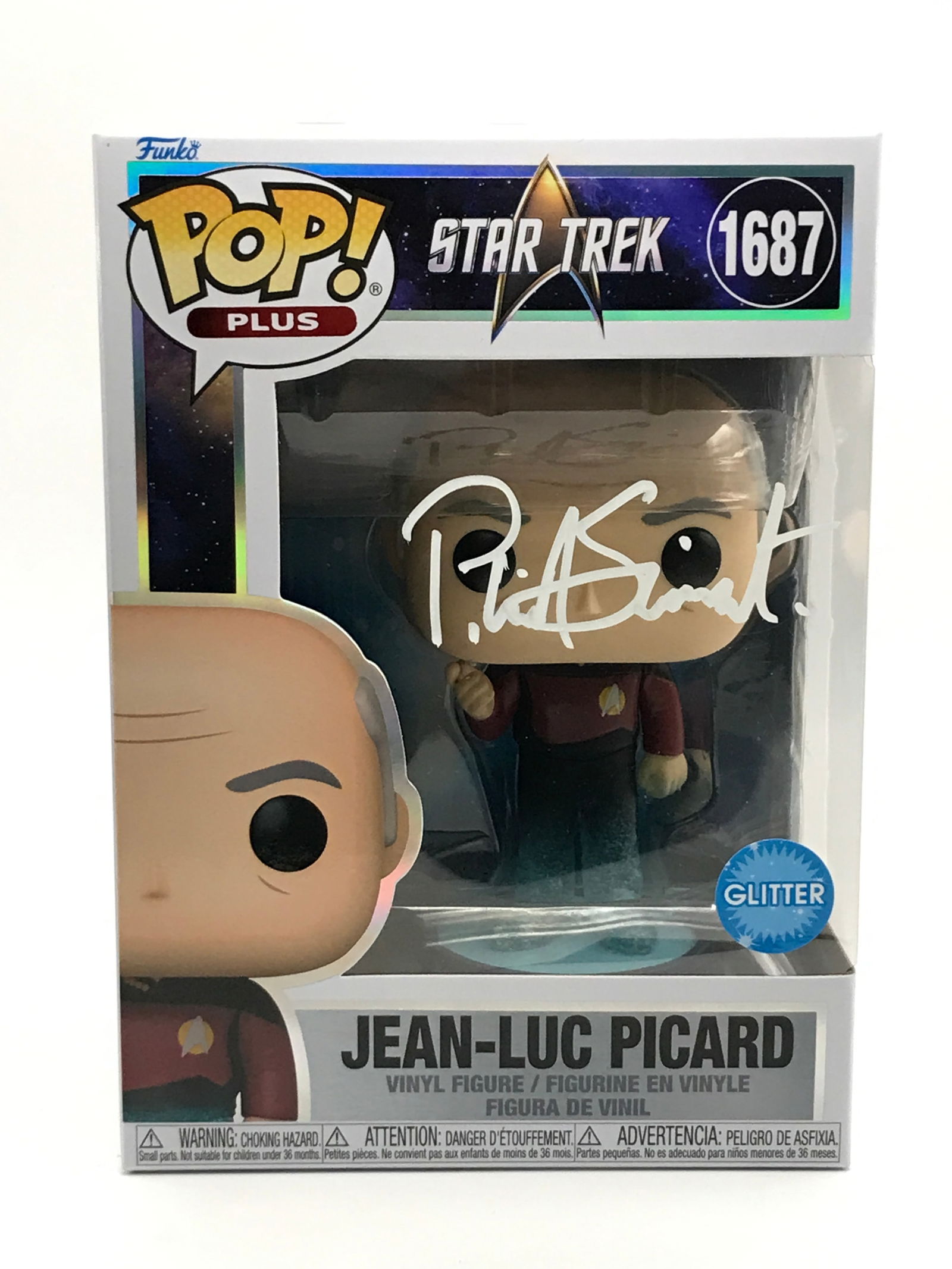 PATRICK STEWART SIGNED JEAN LUC PICARD FUNKO POP - KB COA (1 of 2)