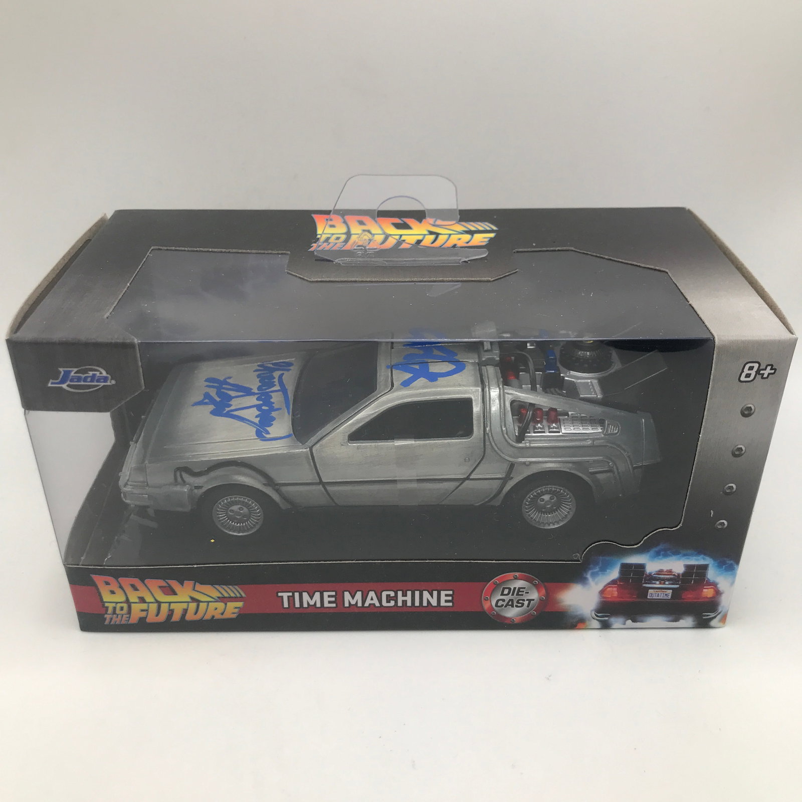CHRISTOPHER LLOYD AND MICHAEL J FOX DUAL SIGNED DELOREAN - WWOC COA: Prices are in Canadian dollars