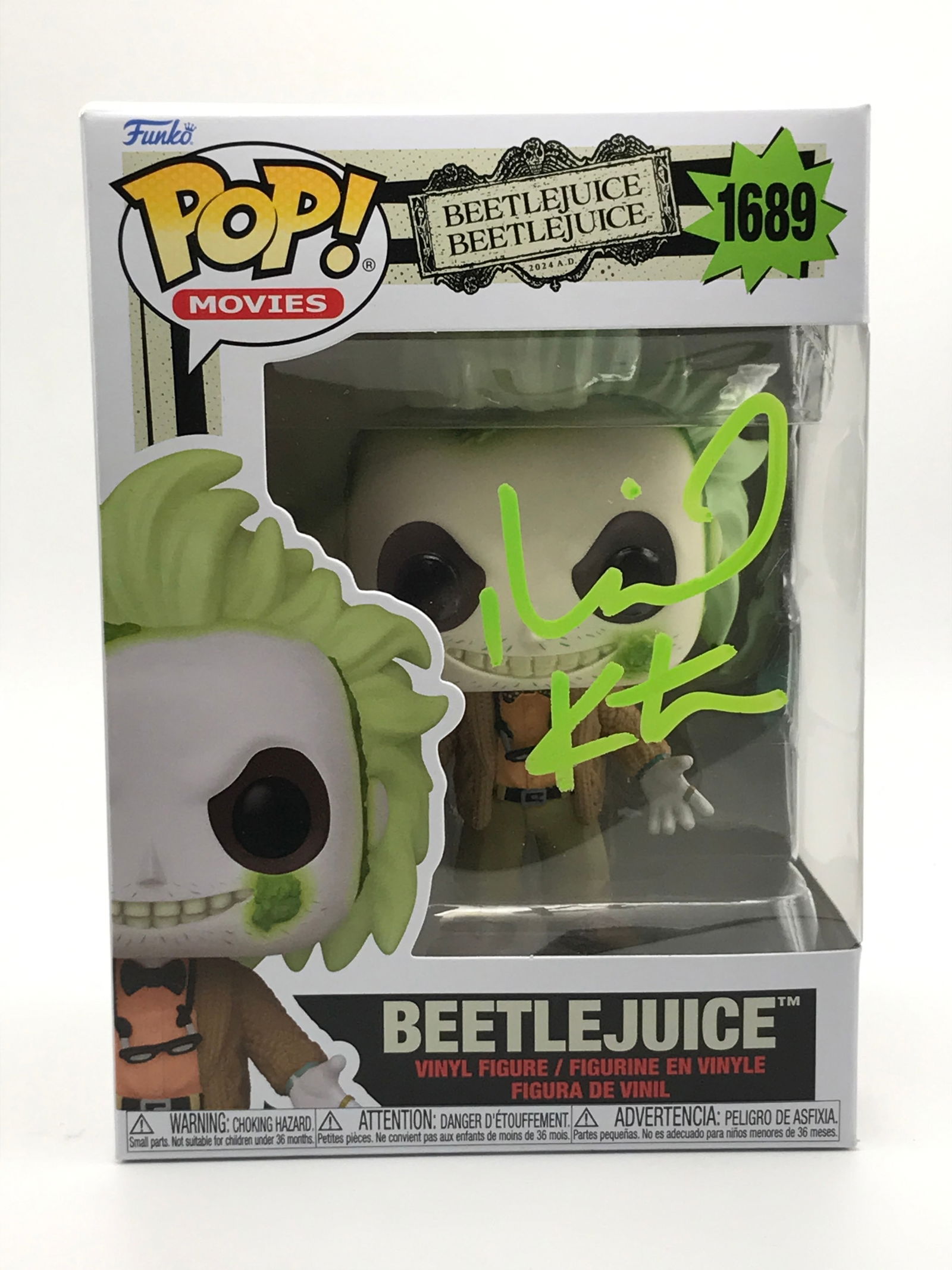 Michael Keaton SIGNED BEETLEJUICE FUNKO POP - KB COA (1 of 2)