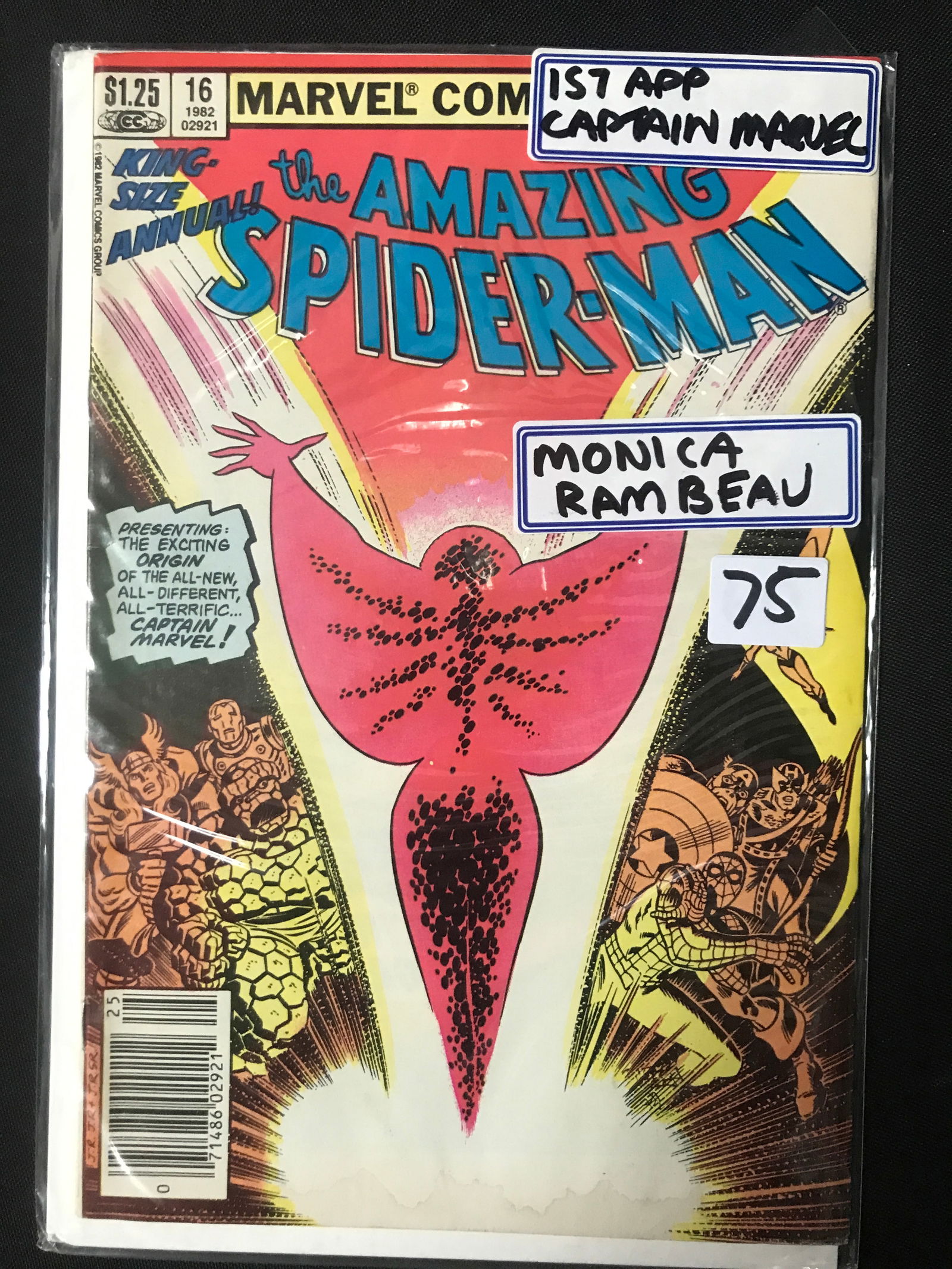 THE AMAZING SPIDERMAN KING SIZED ANNUAL #16 1ST APPEARANCE OF CAPTAIN MARVEL - MARVEL COMICS (1 of 1)
