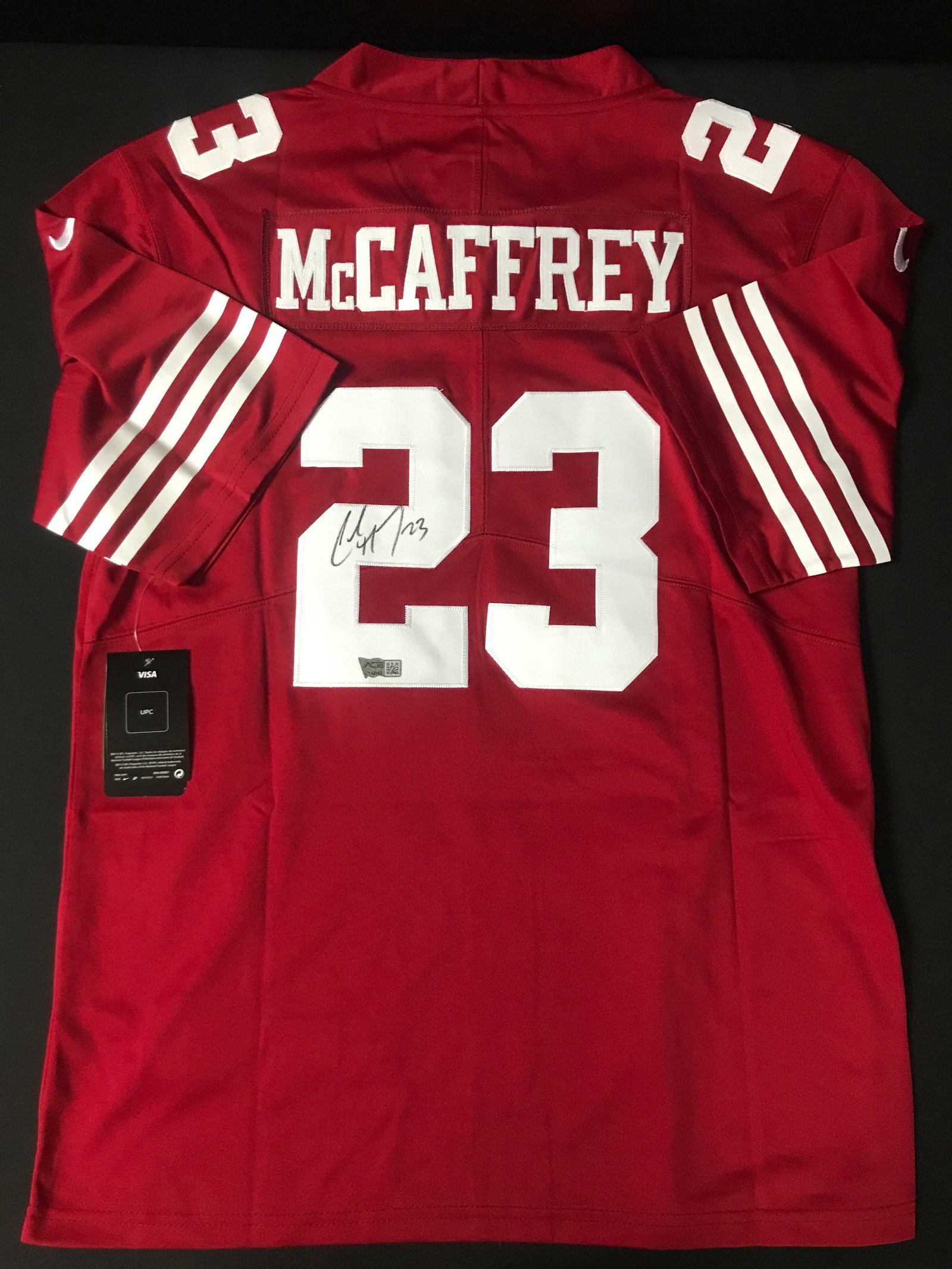 CHRISTIAN MCCCAFFREY SIGNED SAN FRANCISCO 49ERS JERSEY - ACE COA: Prices are in Canadian dollars