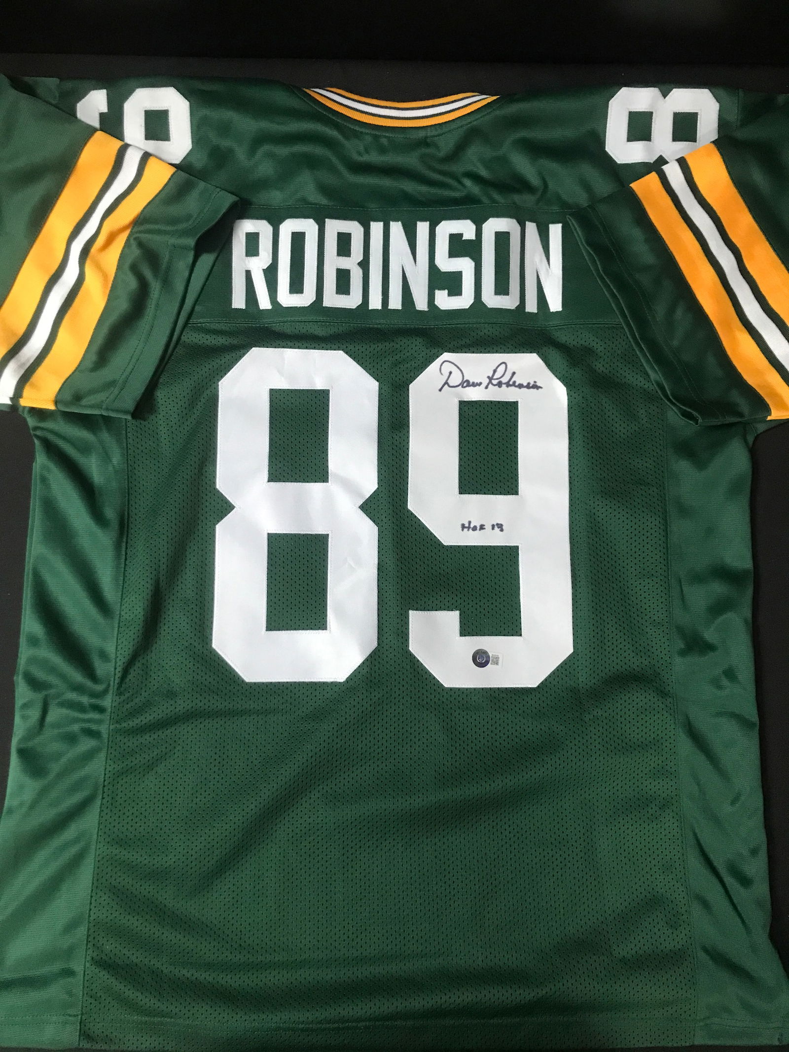 DAVE ROBINSON SIGNED GREEN BAY PACKERS JERSEY - BECKETT COA (1 of 3)