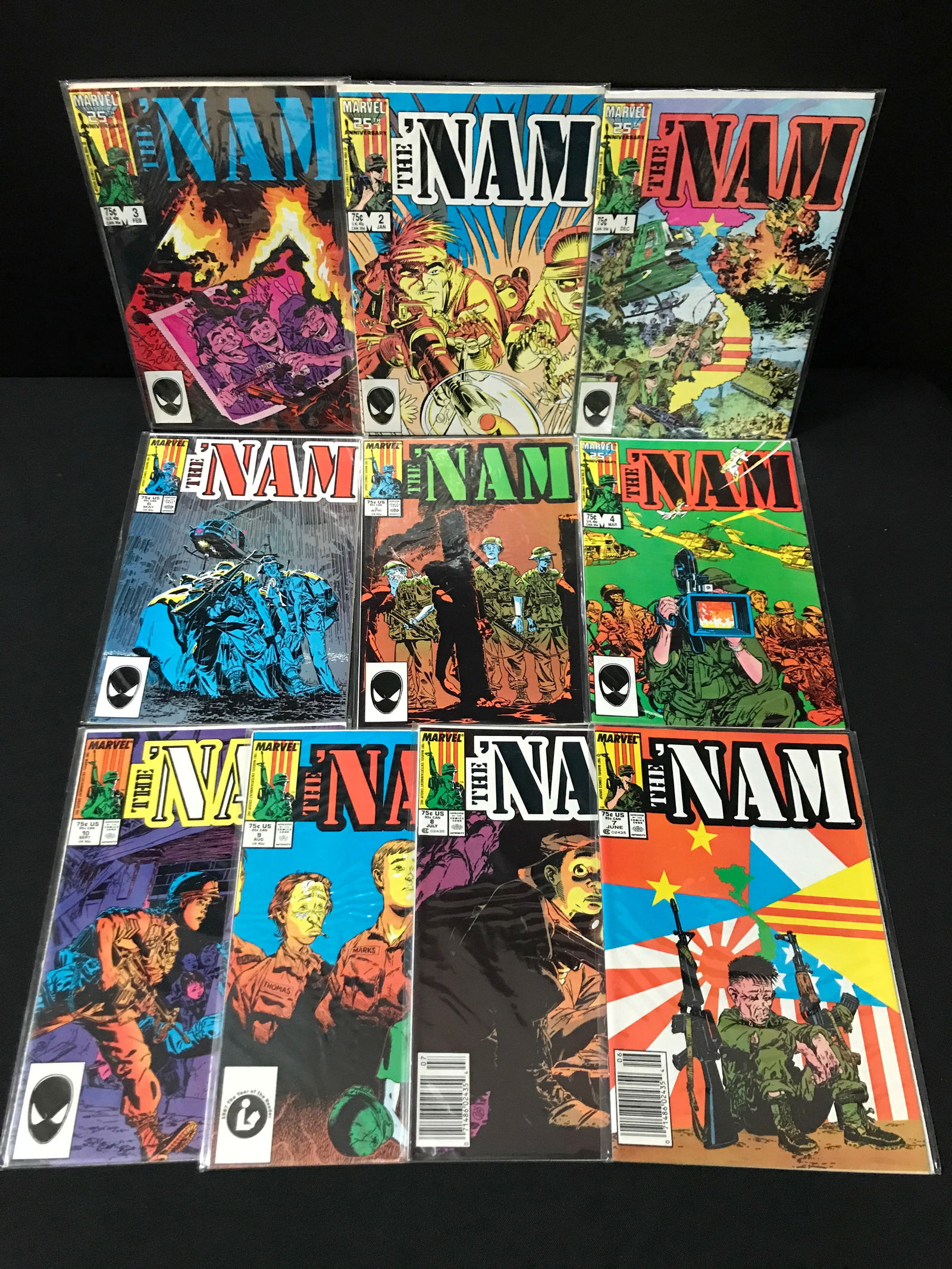 LOT OF 10 THE 'NAM COMICS #1-10 - MARVEL COMICS (1 of 1)