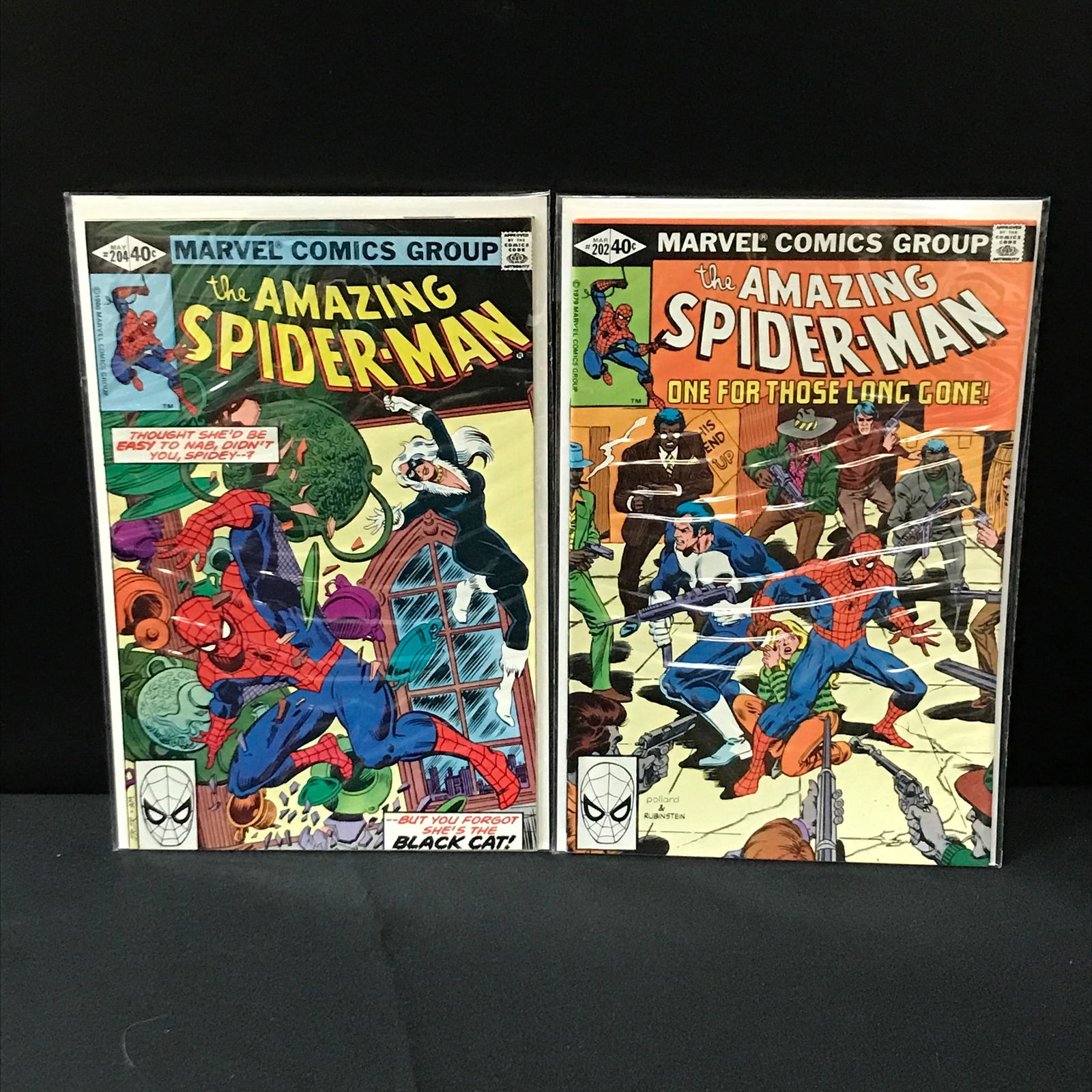 LOT OF 2 AMAZING SPIDERMAN COMICS #202 & #204 - MARVEL COMICS (1 of 1)