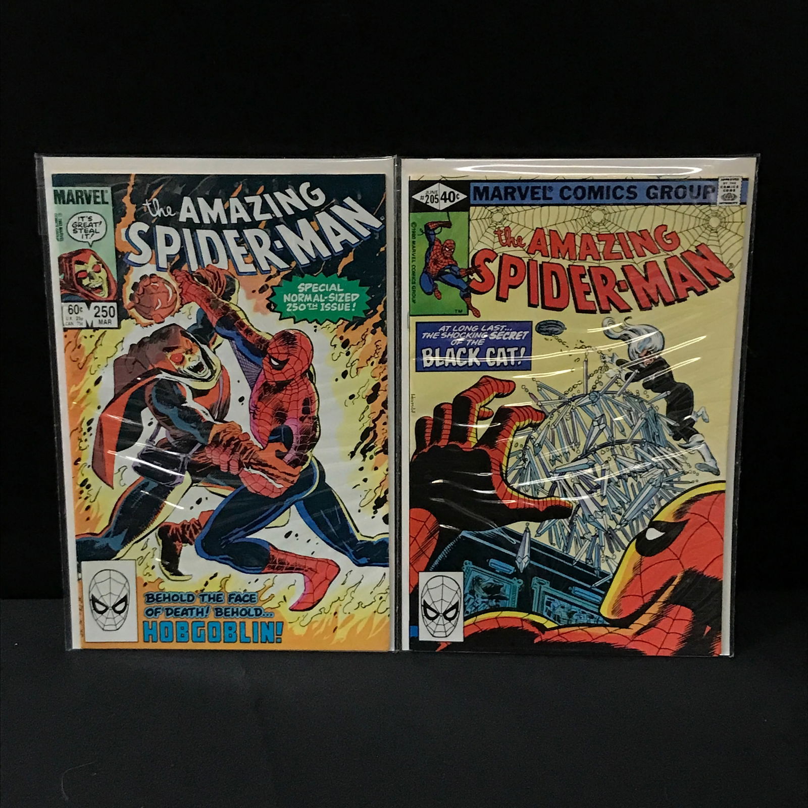 LOT OF 2 AMAZING SPIDERMAN COMICS #205 & #250 - MARVEL COMICS (1 of 1)