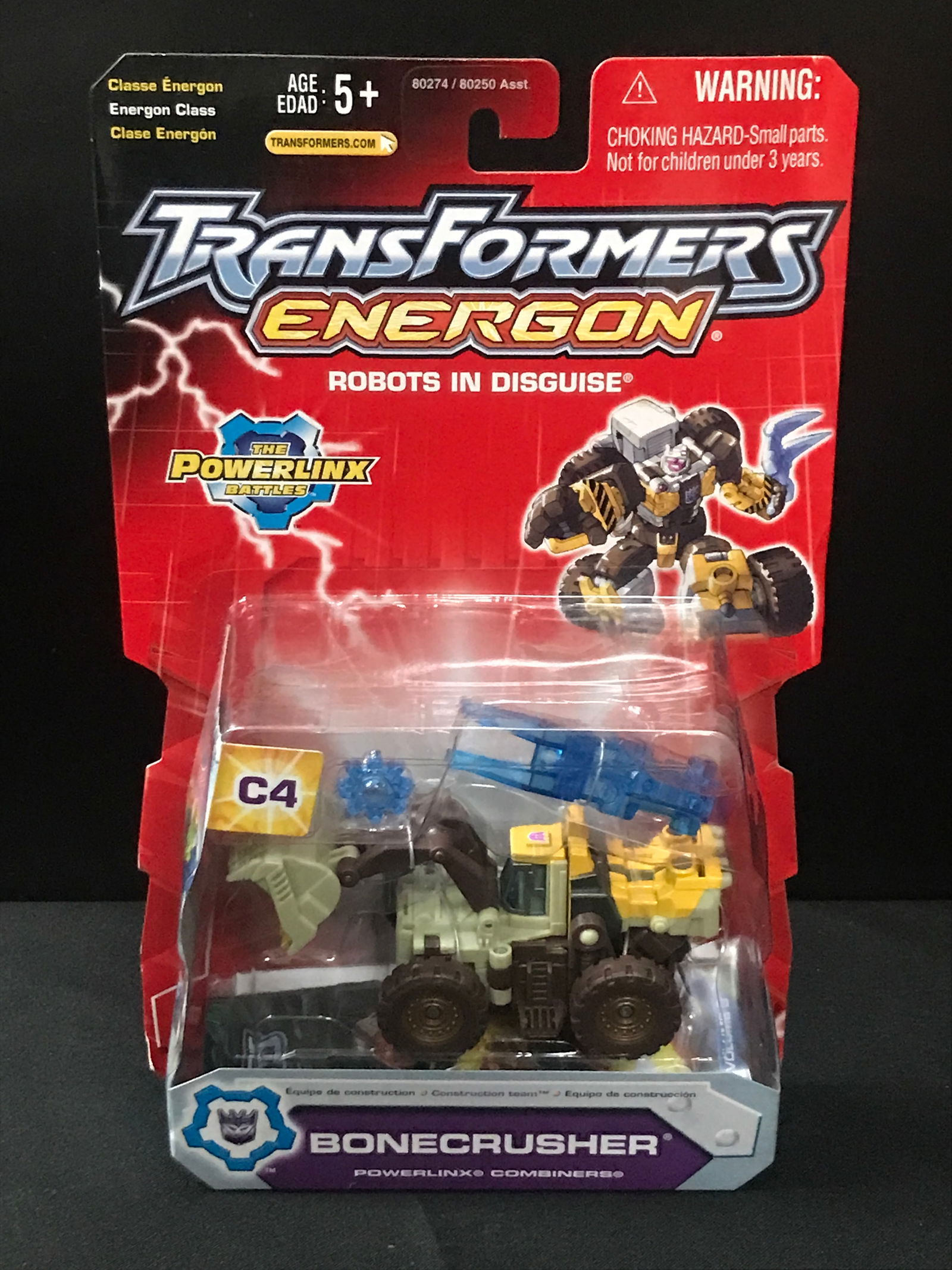 VINTAGE TRANSFORMERS ENERGON BONECRUSHER IN ORIGINAL PACKAGING: Prices are in Canadian Dollars