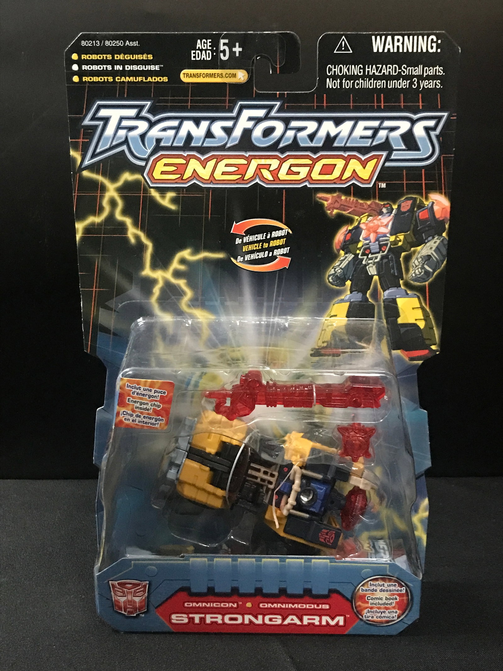 VINTAGE TRANSFORMERS ENERGON STRONGARM IN ORIGINAL PACKAGING: Prices are in Canadian Dollars