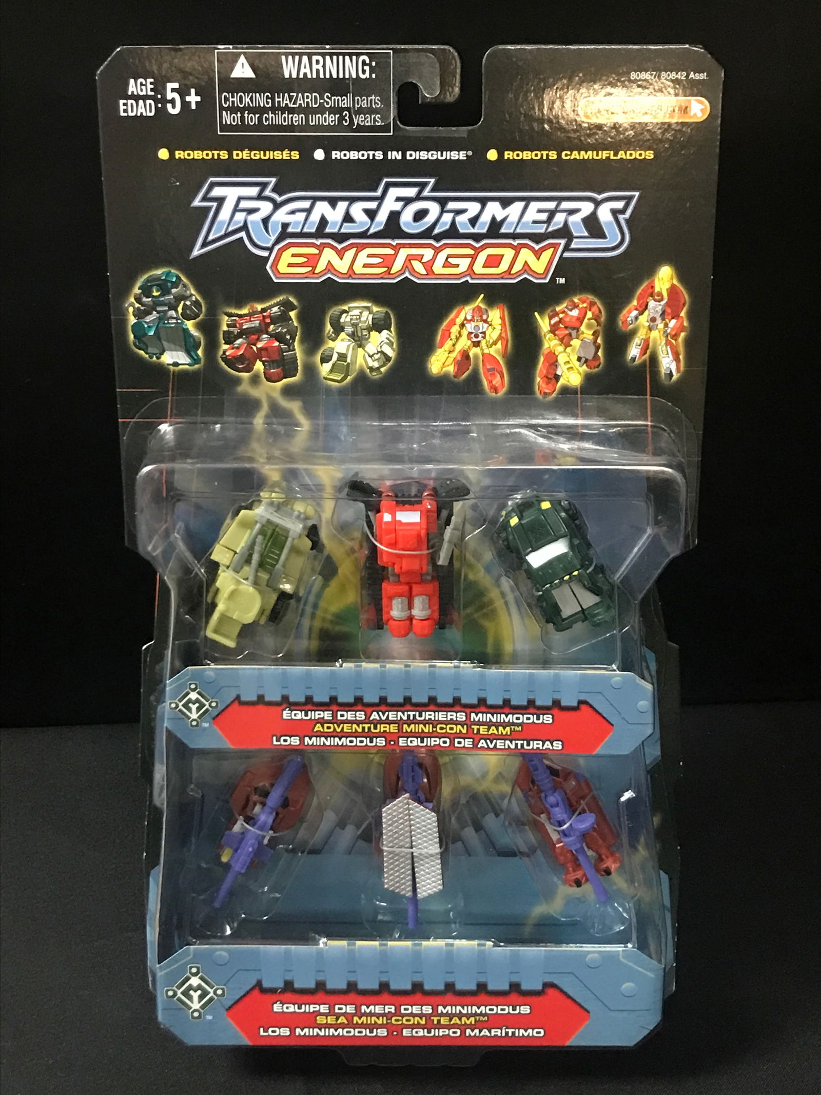 VINTAGE TRANSFORMERS ENERGON ADVENTURE MINI-COM TEAM IN ORIGINAL PACKAGING: Prices are in Canadian Dollars