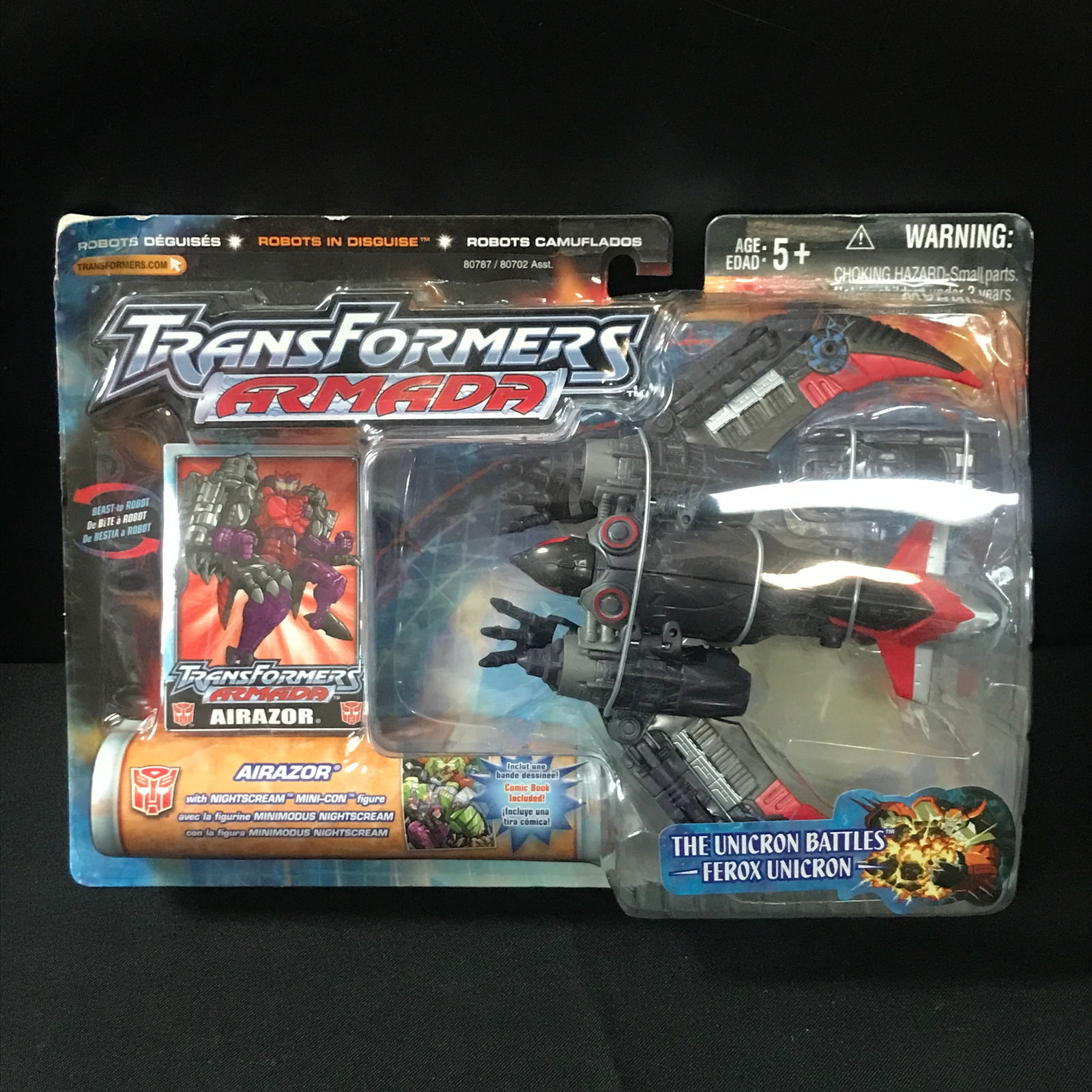 VINTAGE TRANSFORMERS ARMADA AIRAZOR IN ORIGINAL PACKAGING: Prices are in Canadian Dollars