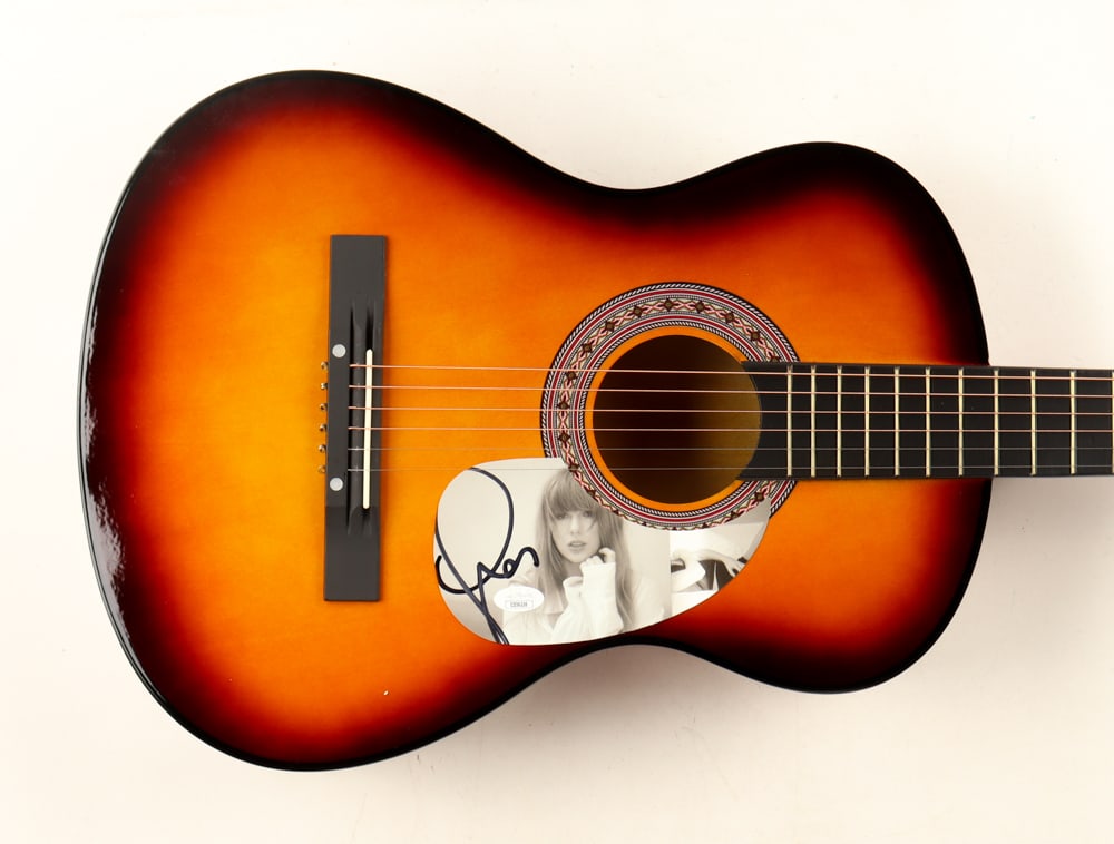 TAYLOR SWIFT SIGNED ACOUSTIC GUITAR - JSA COA: Prices are in Canadian Dollars