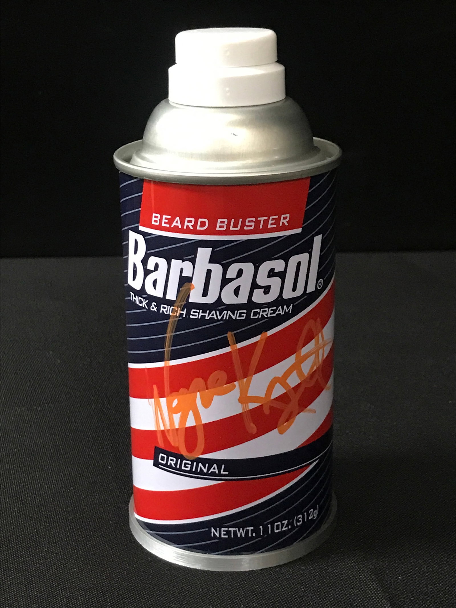 WAYNE KNIGHT SIGNED JURASSIC PARK SHAVING CREAM PROP (KB COA): Prices are in Canadian Dollars