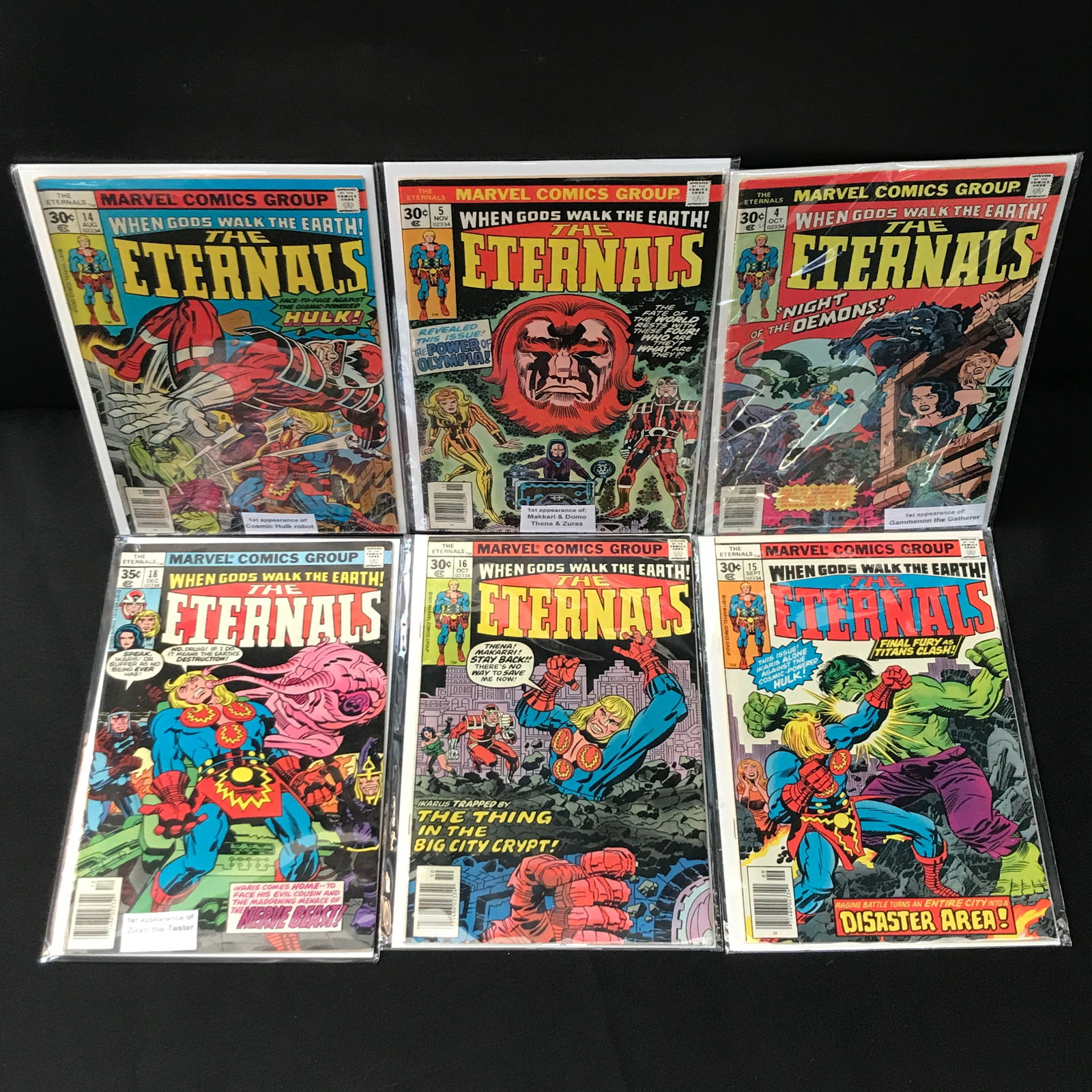 LOT OF 6 THE ETERNALS COMICS - MARVEL COMICS (1 of 1)