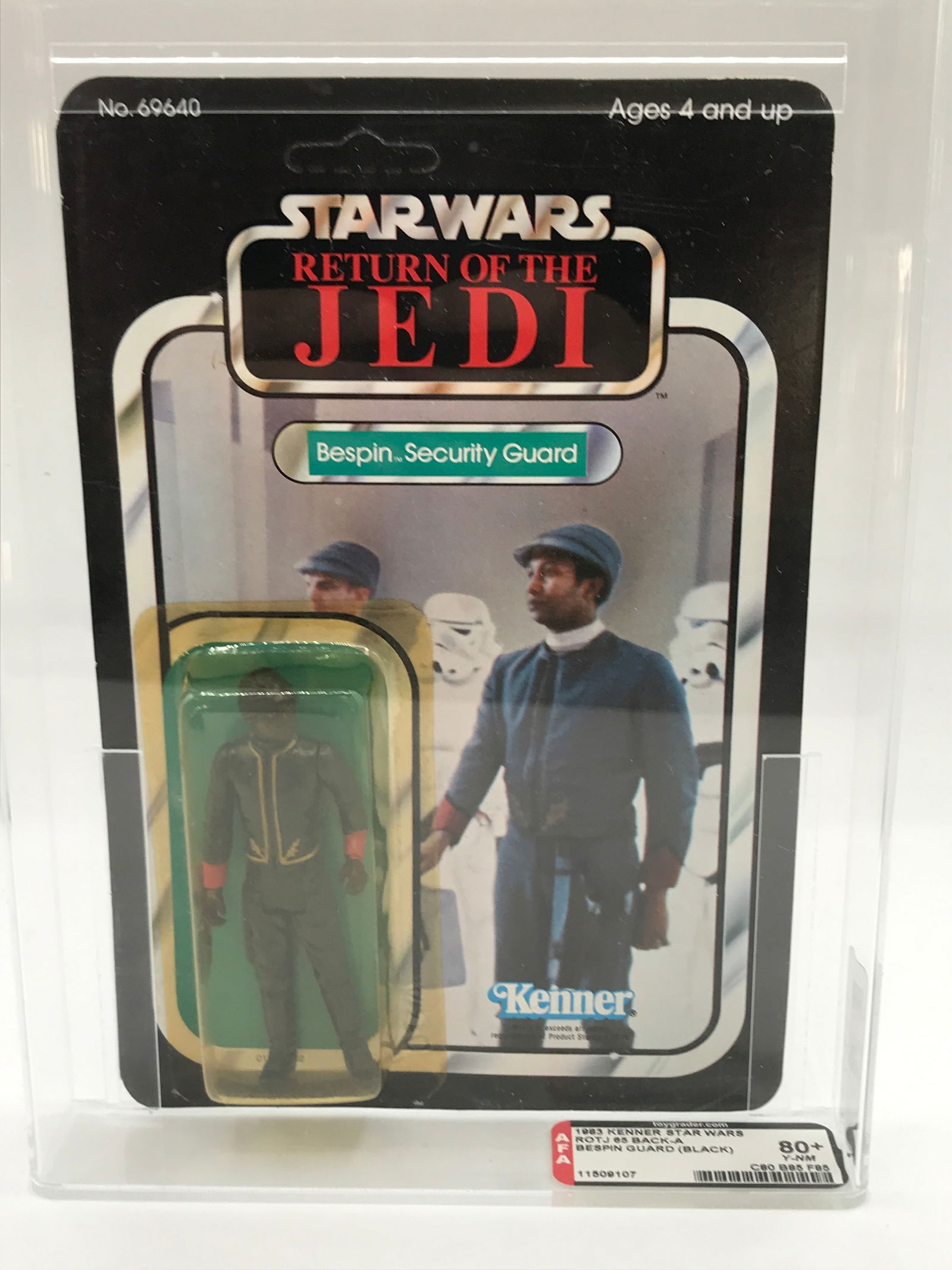 AFA GRADED 80 KENNER RETURN OF THE JEDI BESPIN SECURITY GURARD IN ORIGINAL PACKAGING (1 of 3)