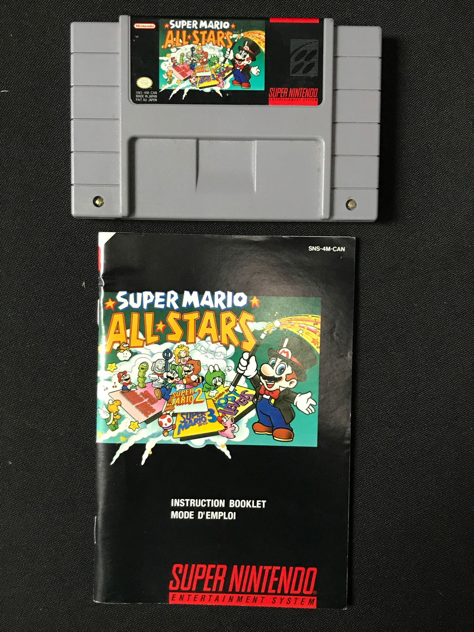 SUPER MARIO ALL STARS SUPER NINTENDO VIDEO GAME WITH MANUAL (1 of 1)