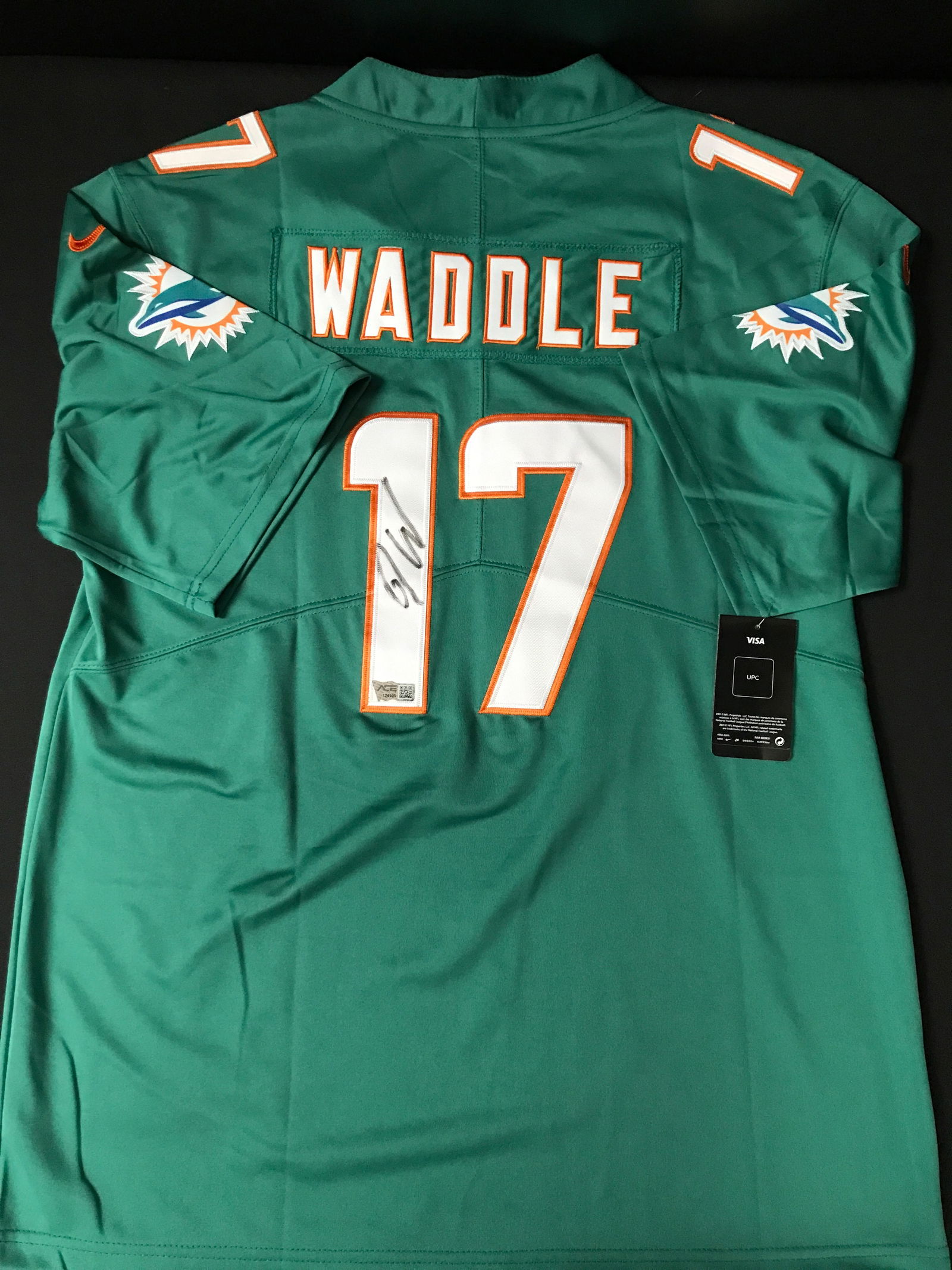 JAYLEN WADDLE SIGNED MIAMI DOLPHINS JERSEY - ACE COA (1 of 3)