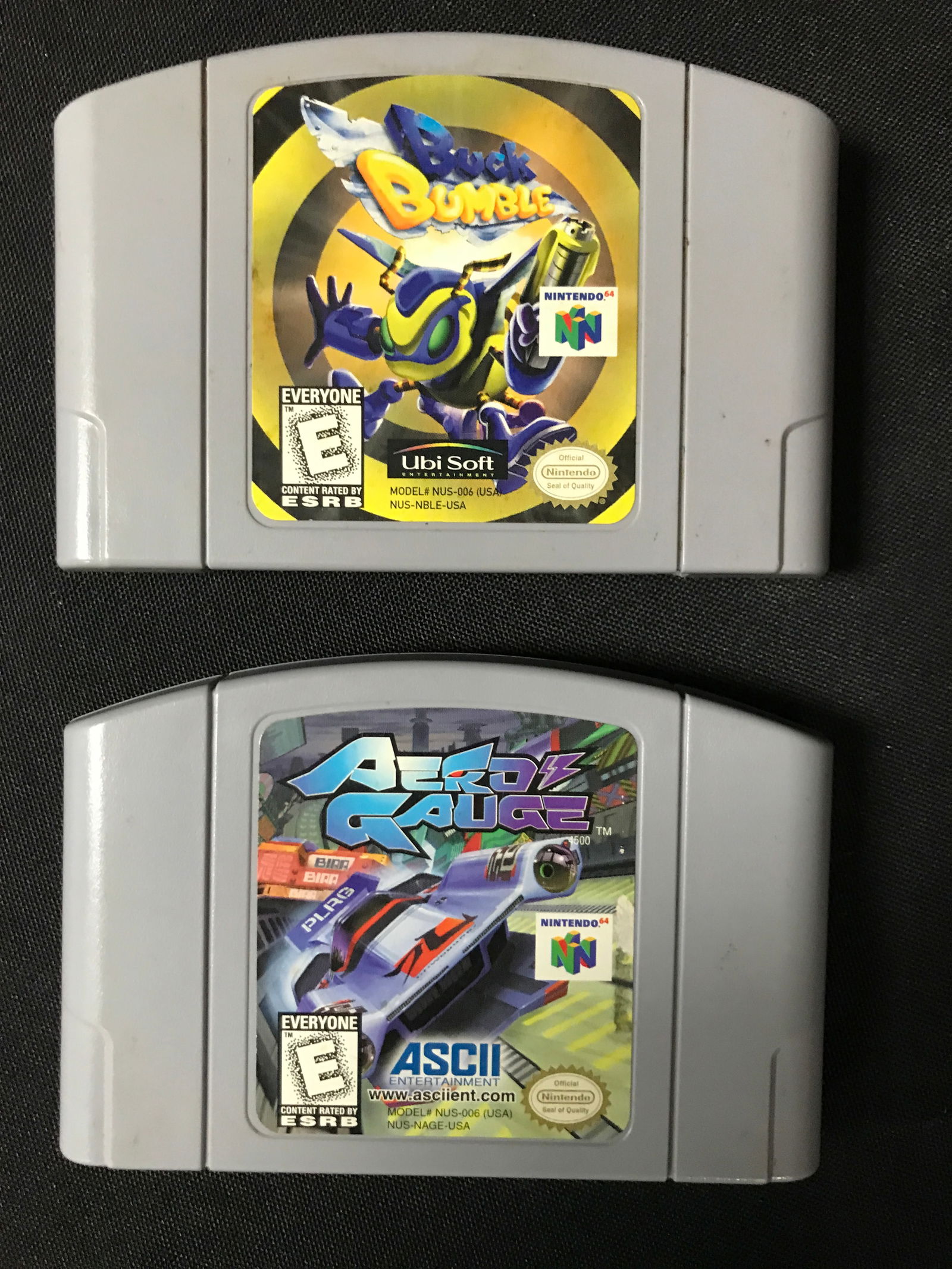 NINTENDO 64 VIDEO GAME LOT BUCK BUMBLE/ AERO GAUGE: Prices are in Canadian dollars