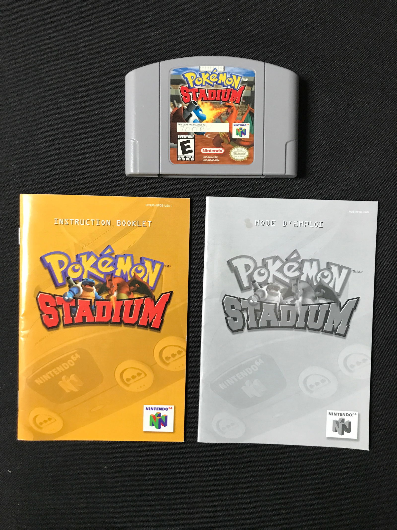 POKEMON STADIUM NINTENDO 64 VIDEO GAME WITH MANUAL: Prices are in Canadian dollars