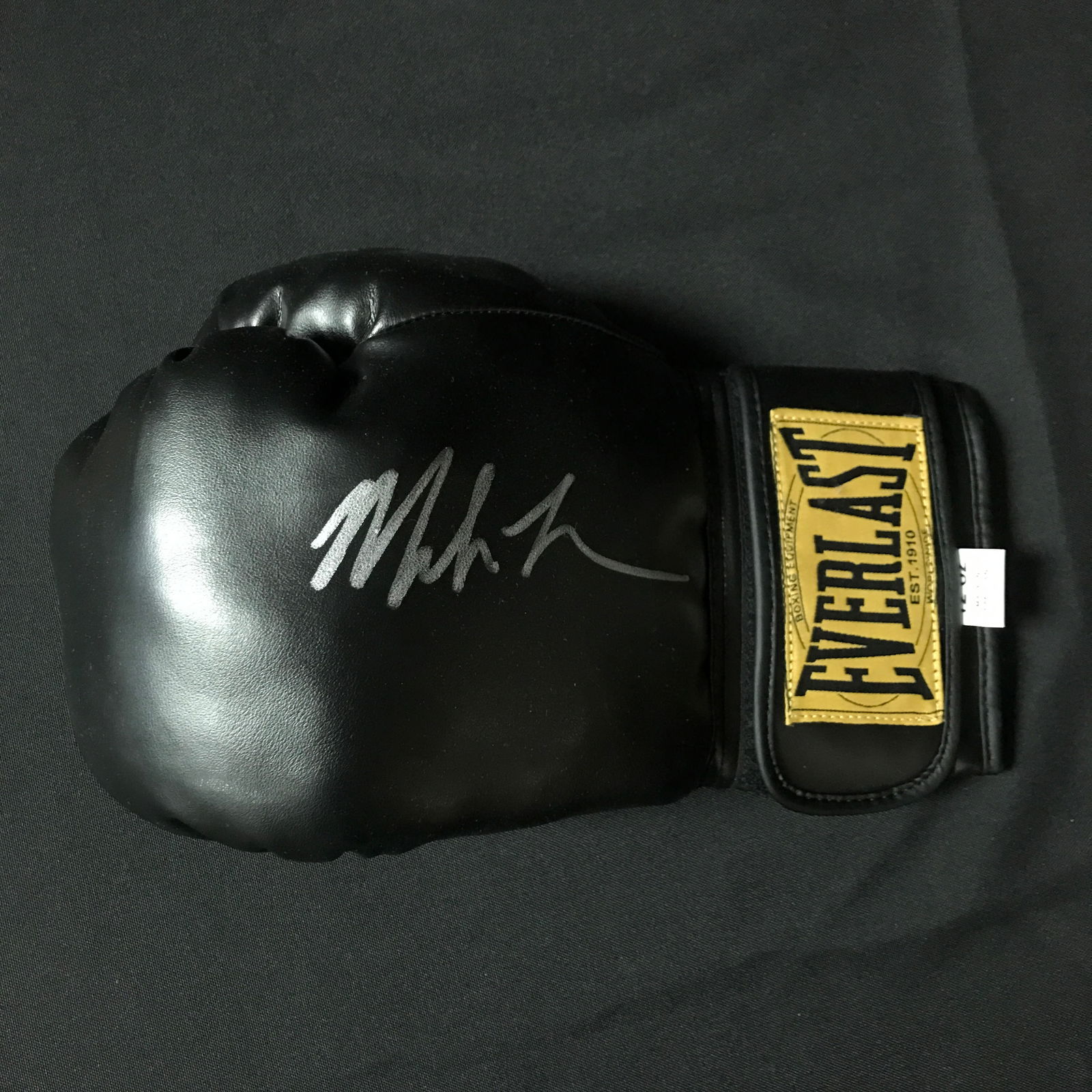 Mike Tyson SIGNED BLACK EVERLAST BOXING GLOVE - WWOC COA: Prices are in Canadian dollars