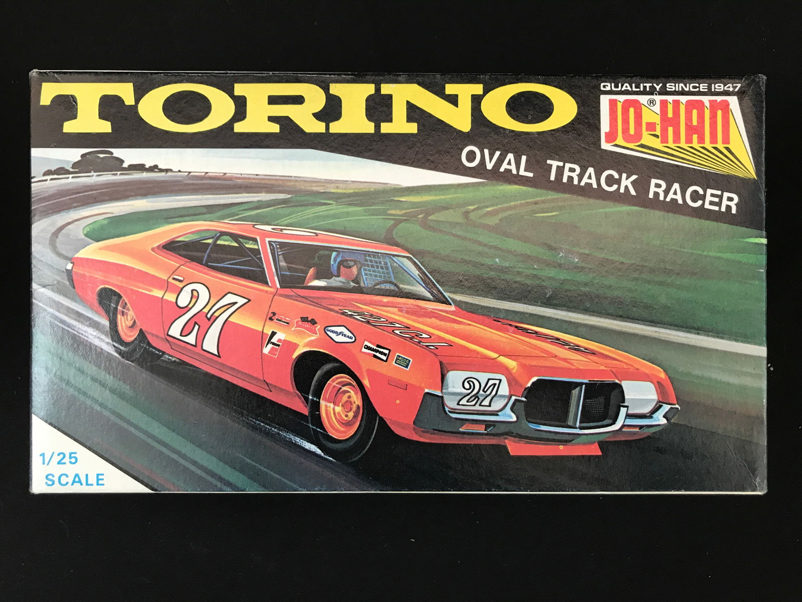 RARE VINTAGE JO HAN TORINO OVAL TRACK RACER 1:25 SCALE MODEL KIT IN ORIGINAL PACKAGING (1 of 1)