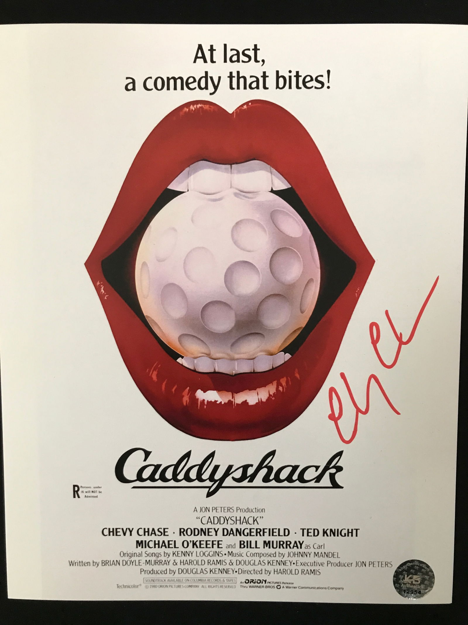 Chevy Chase SIGNED CADDYSHACK 8X10 - KB COA (1 of 1)
