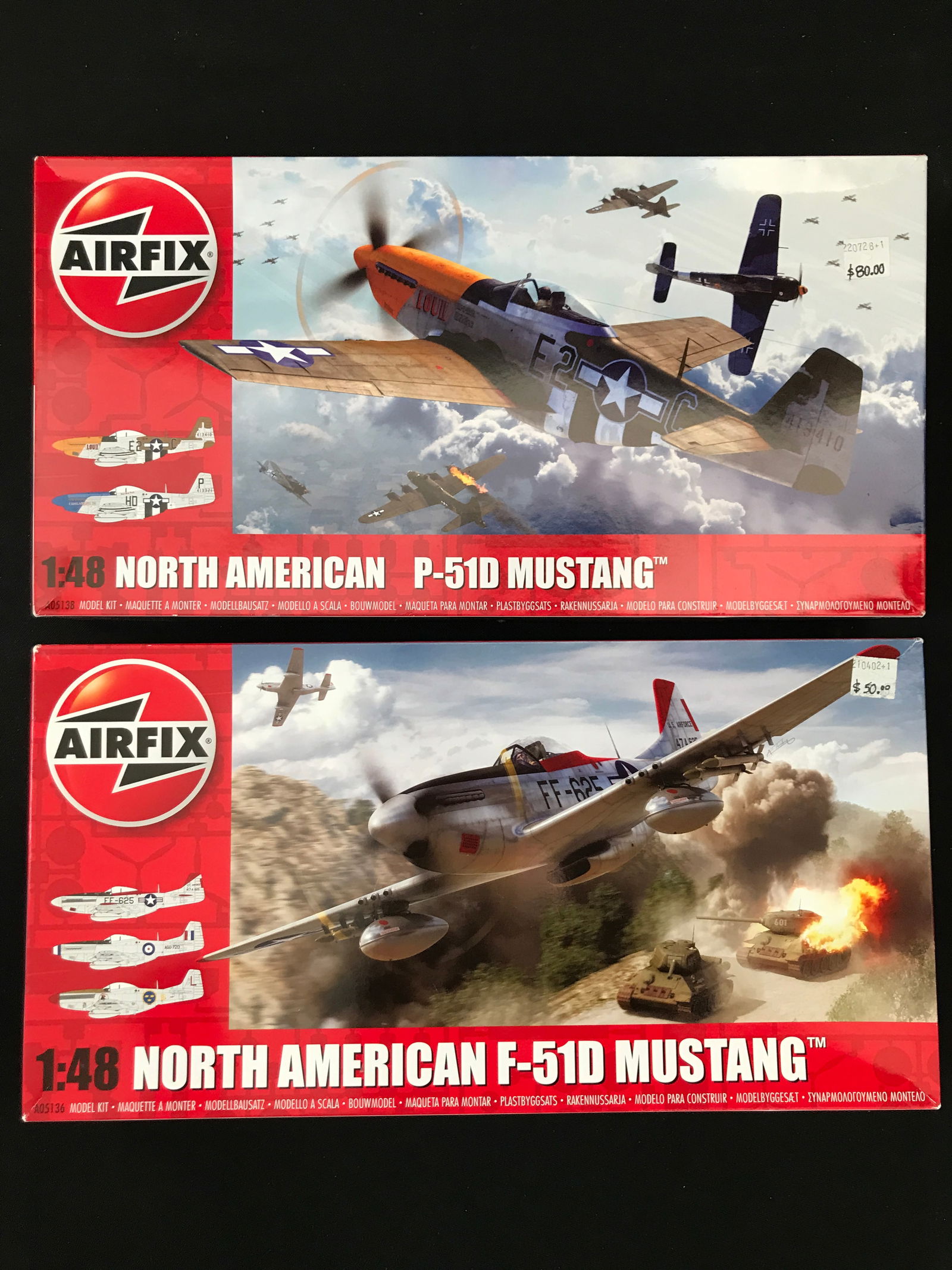 LOT OF 2 AIRFIX HOBBY MILITARY AIRCRAFT MODEL KITS IN ORIGINAL PACKAGING: Prices are in Canadian dollars