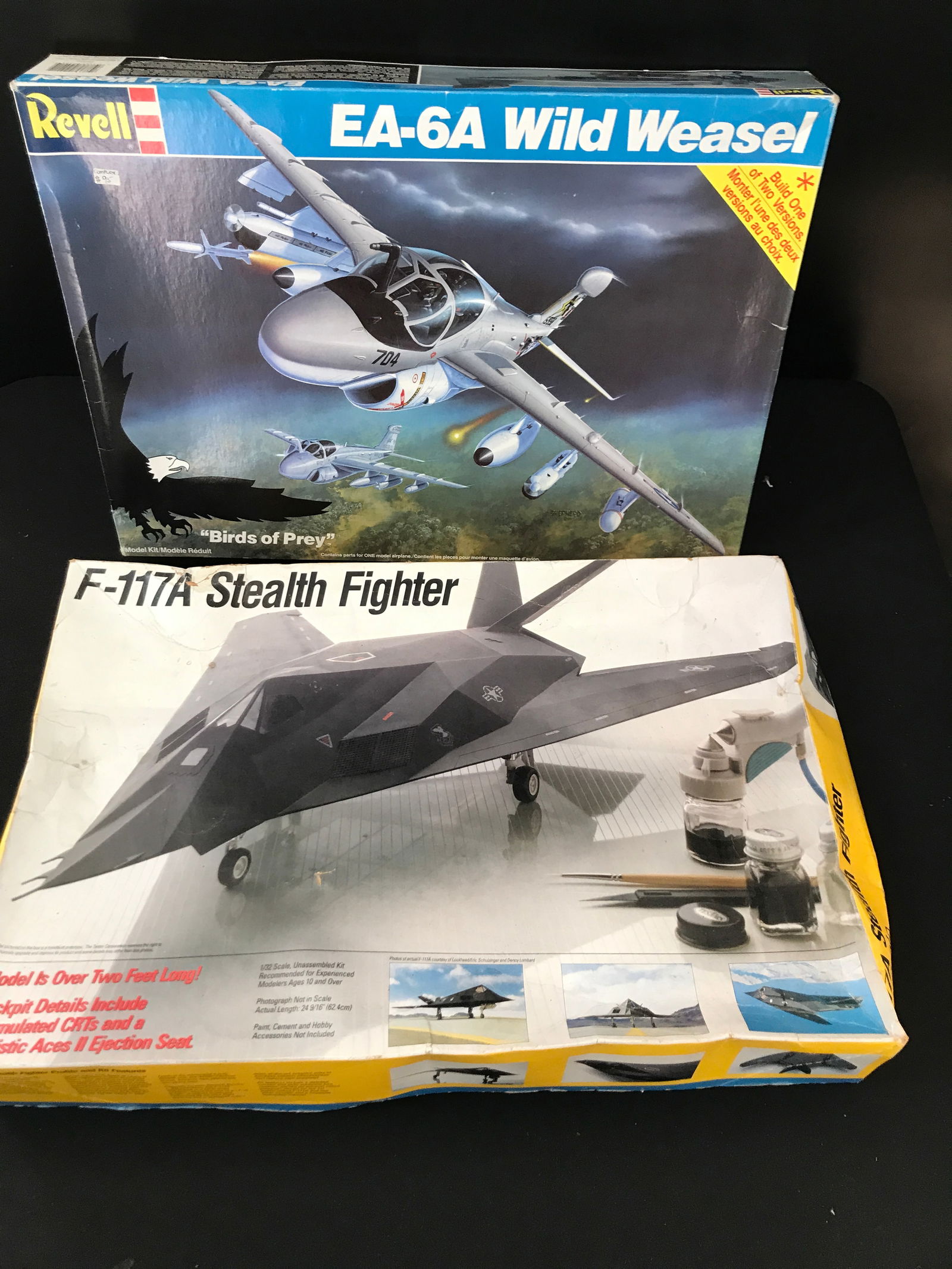 LOT OF 2 HOBBY MILITARY AIRPLANE MODEL KITS IN ORIGINAL PACKAGING: Prices are in Canadian dollars