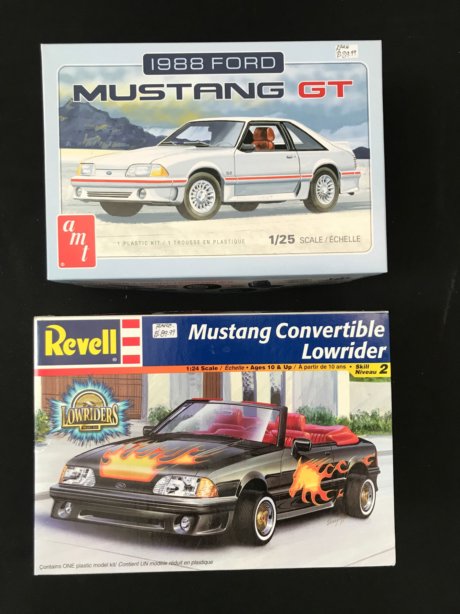 LOT OF 2 HOBBY MUSTANG MODEL CAR KITS IN ORIGINAL PACKAGING (1 of 1)