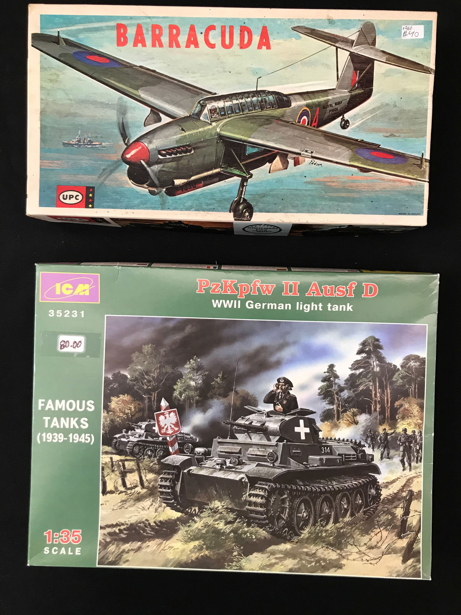 LOT OF 2 HOBBY MODEL MILITARY VEHICLE KITS IN ORIGINAL PACKAGING: Prices are in Canadian dollars