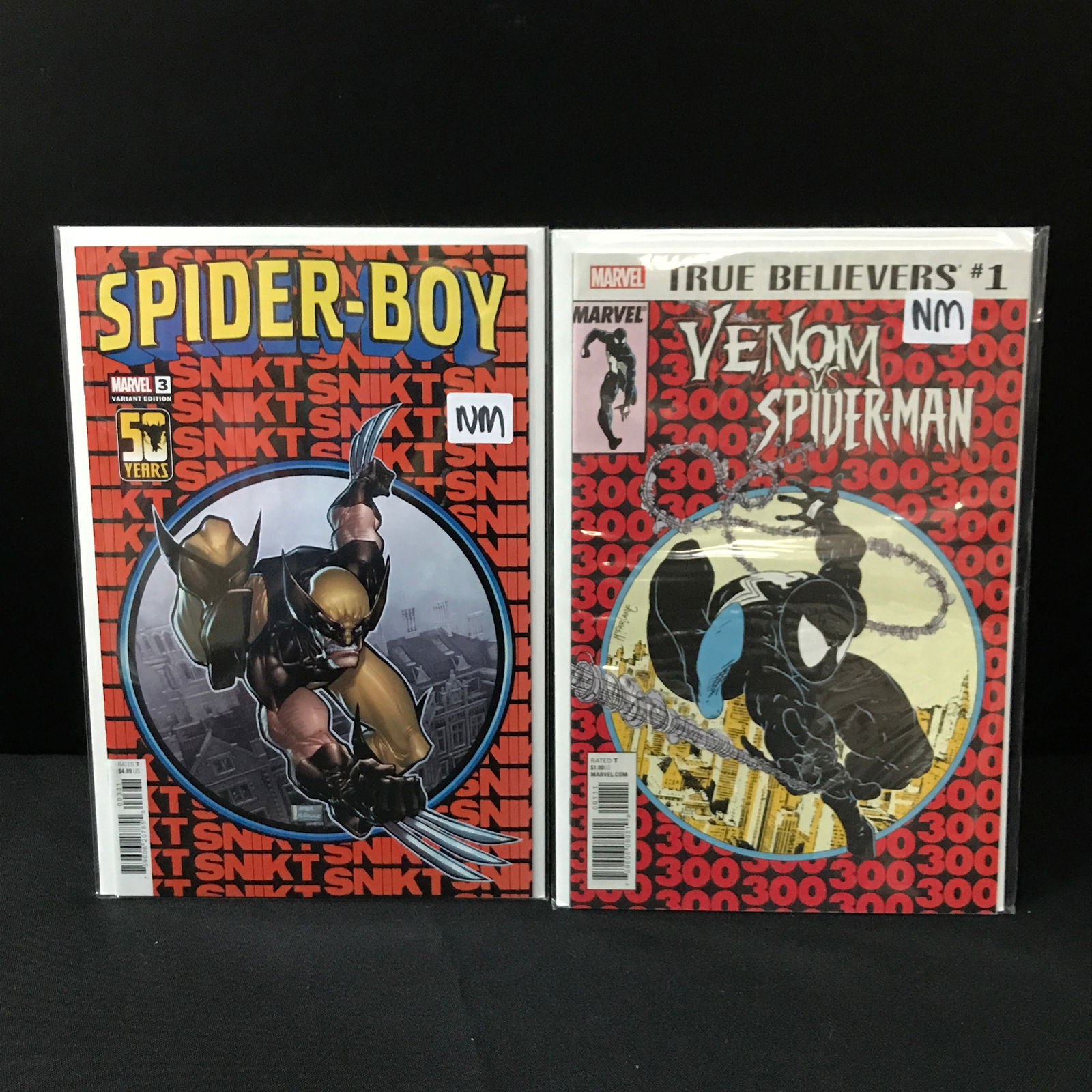 LOT OF 2 MARVEL #1 COMICS - SPIDERBOY AND VENOM VS SPIDERMAN (1 of 1)