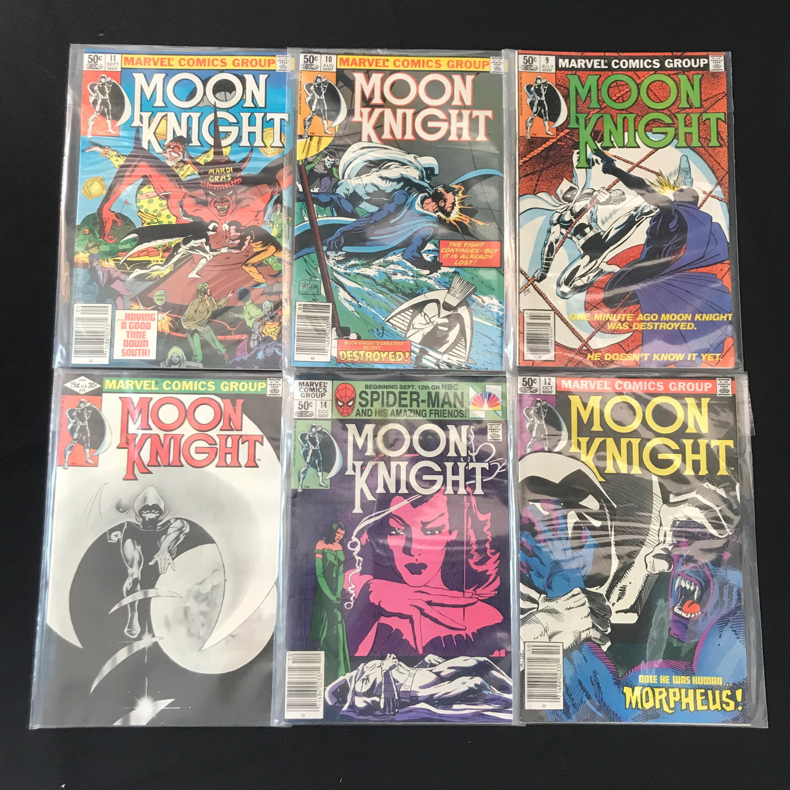 LOT OF 6 MOON KNIGHT COMICS - MARVEL COMICS: Prices are in Canadian Dollars