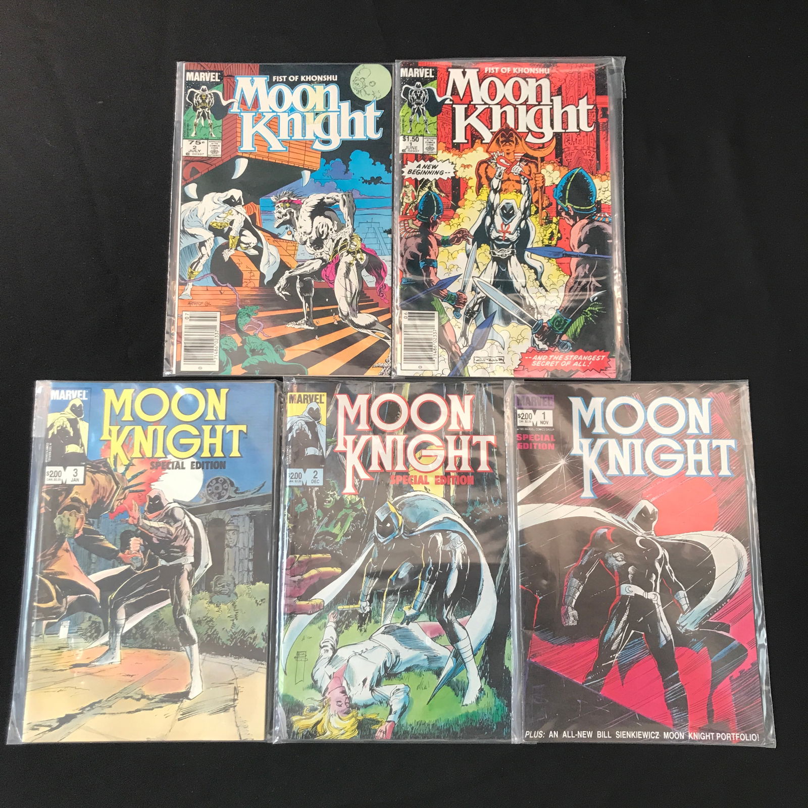 LOT OF 5 MOON KNIGHT COMICS - MARVEL COMICS (1 of 1)