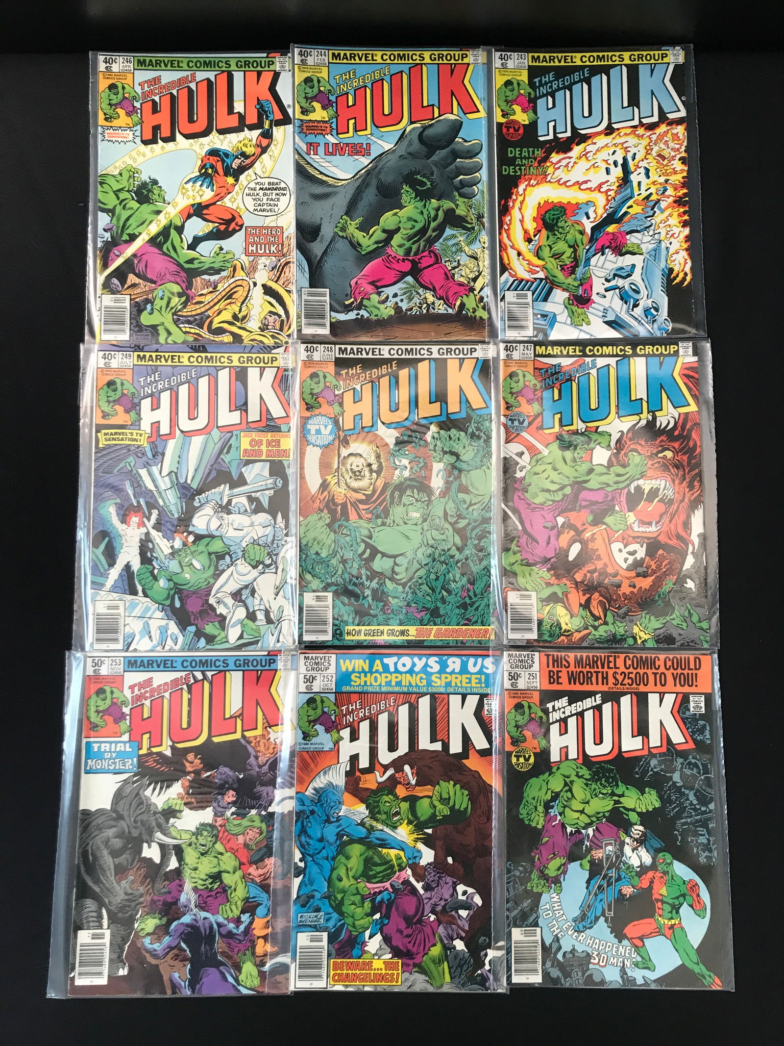 LOT OF 9 Incredible Hulk COMICS - MARVEL COMICS (1 of 1)