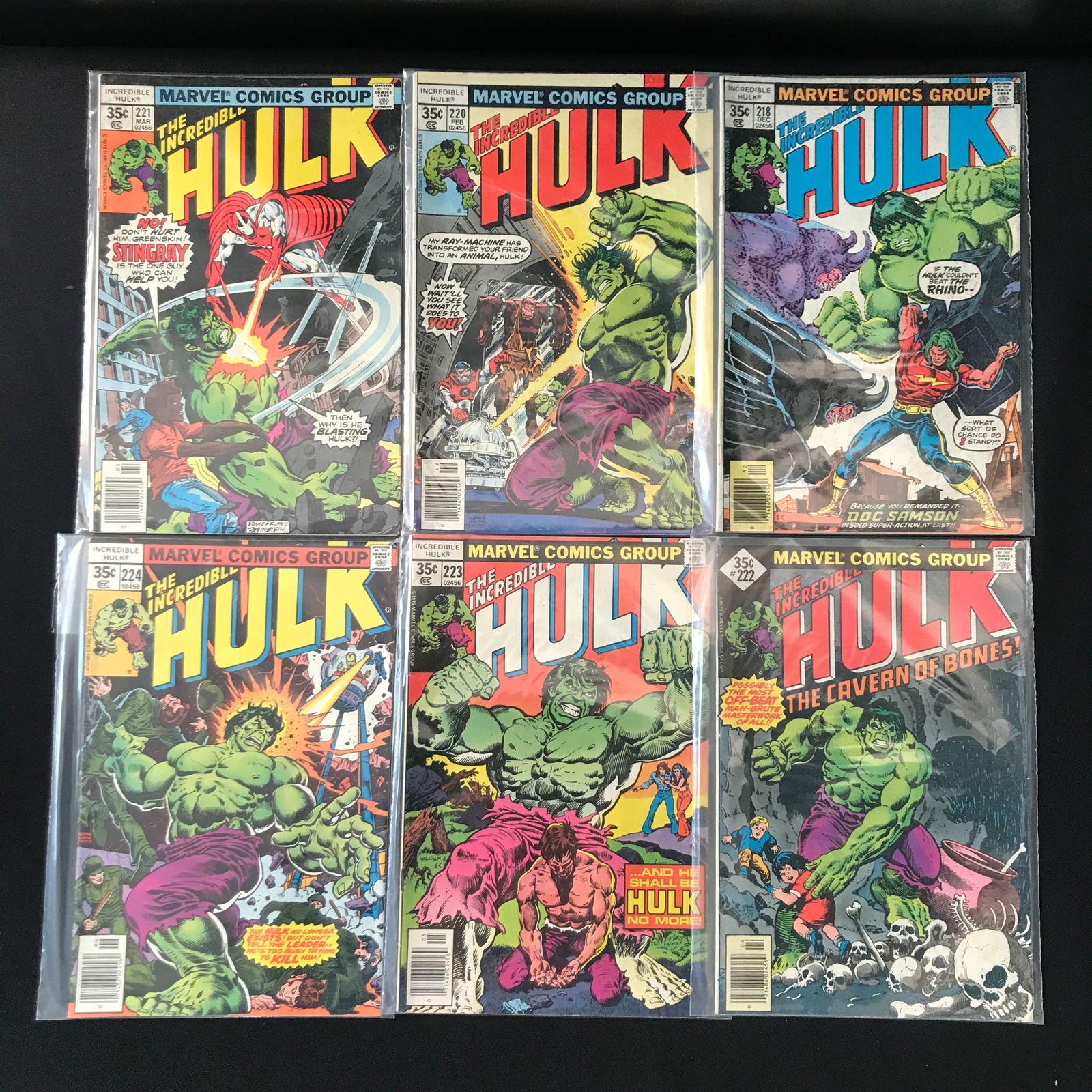 LOT OF 6 Incredible Hulk COMICS - MARVEL COMICS (1 of 1)