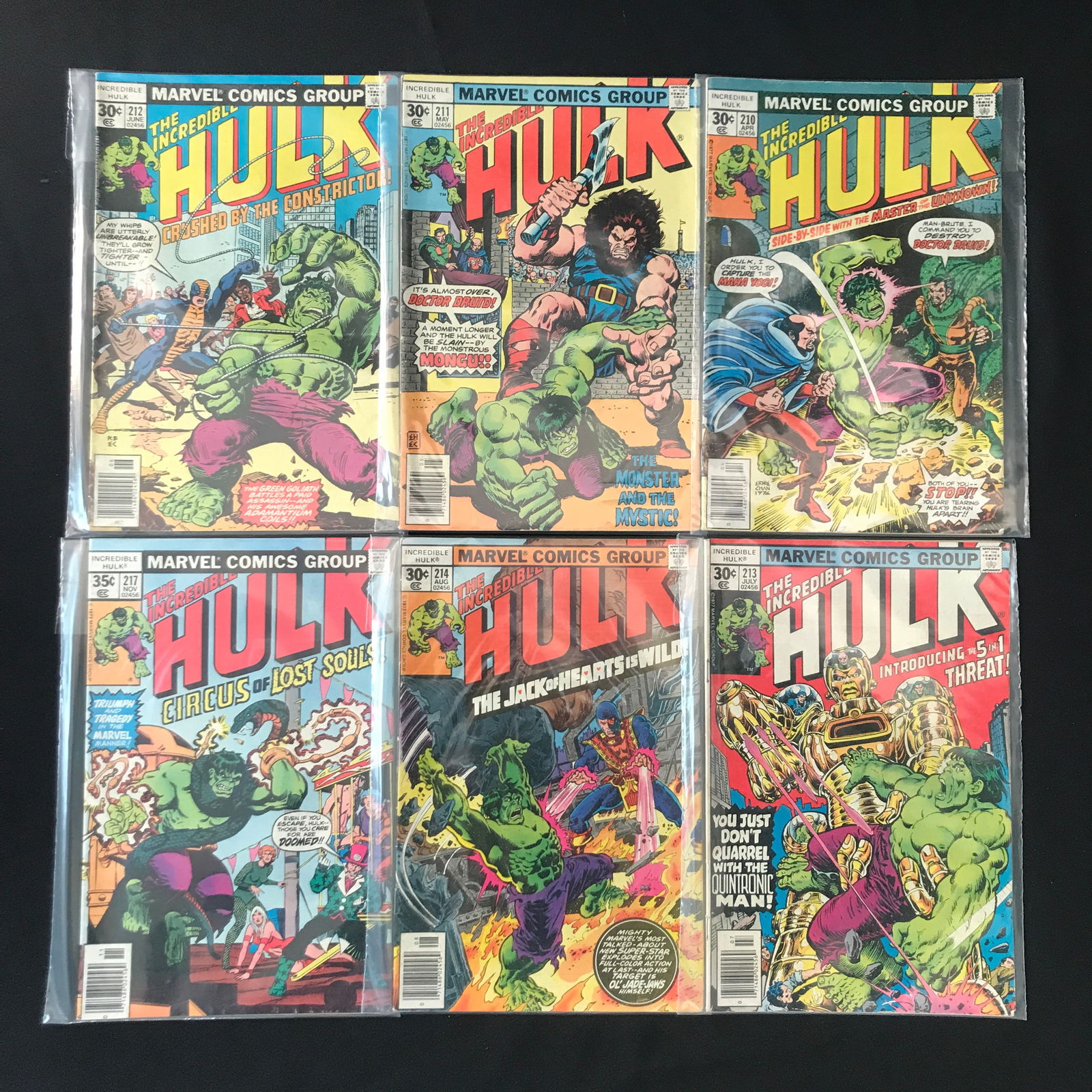 LOT OF 6 INCredible Hulk COMICS - MARVEL COMICS (1 of 1)