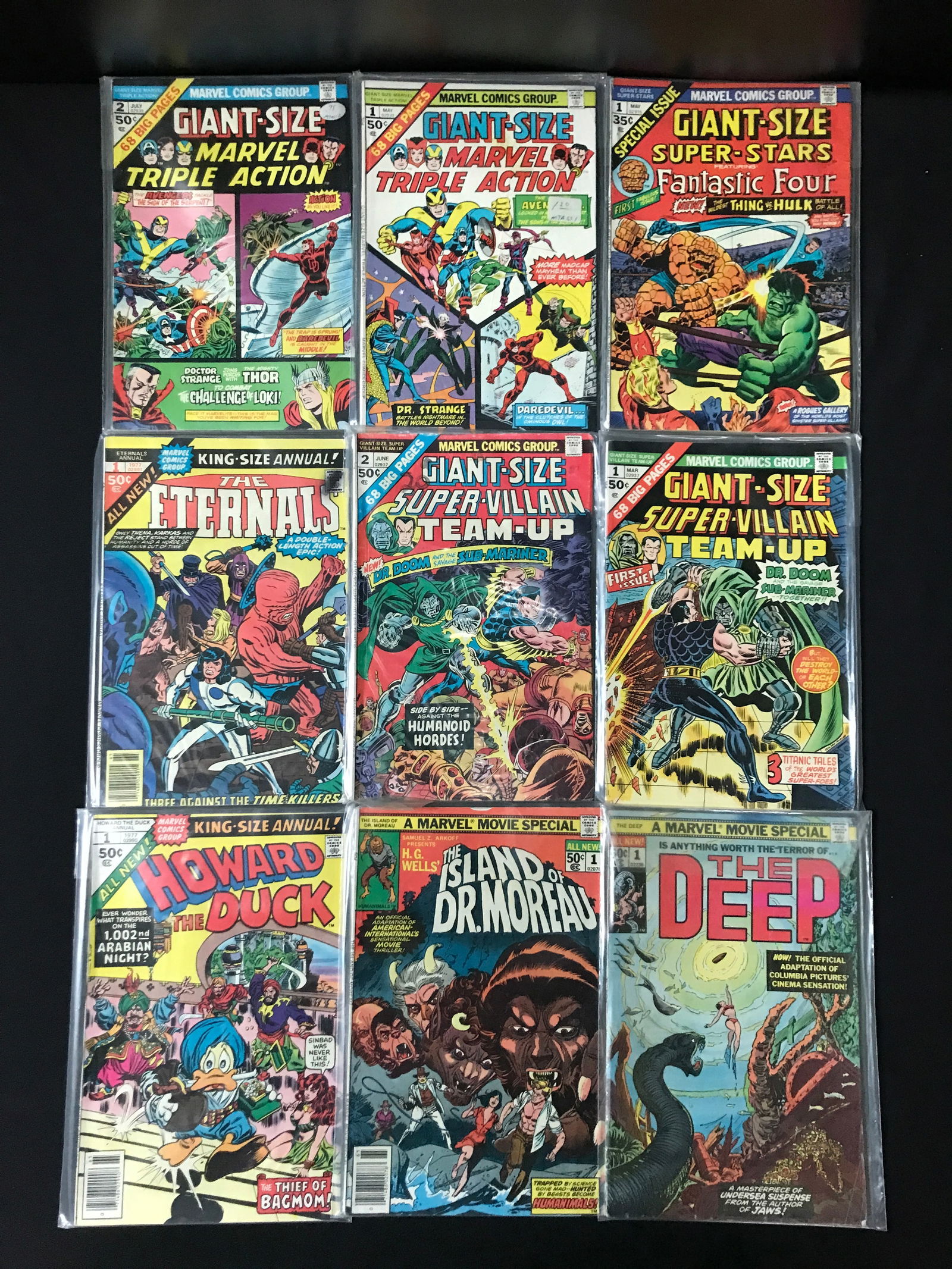 LOT OF 9 GIANT SIZED AND KING SIZED ANNUALS - MARVEL COMICS (1 of 1)