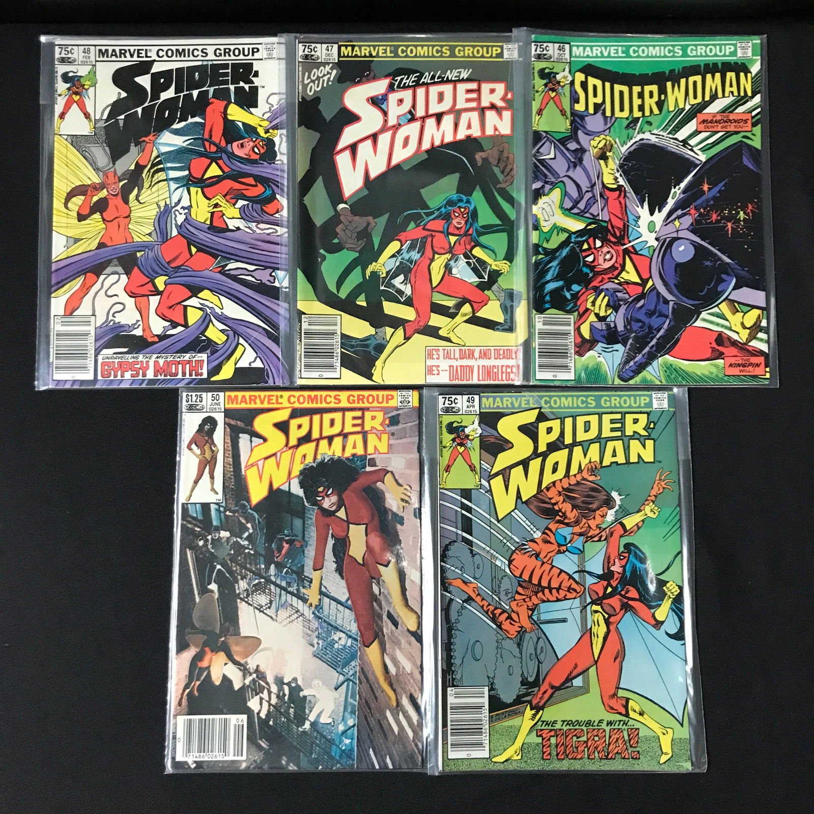 LOT OF 5 SPIDER WOMAN COMICS #46-50 - MARVEL COMICS (1 of 1)