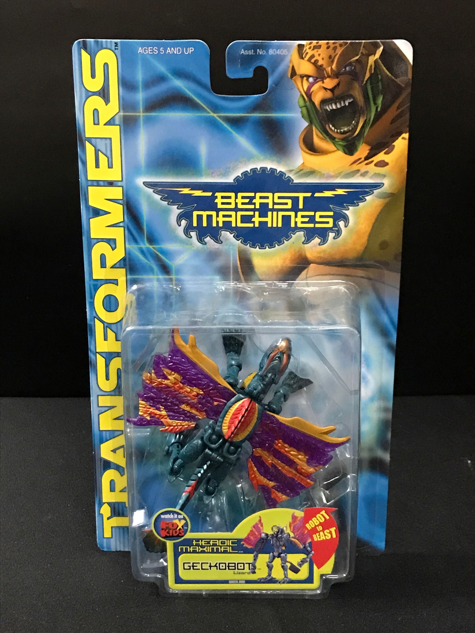 TRANFORMERS BEAST MACHINES GECKOBOT IN ORIGINAL PACKAGING (1 of 1)