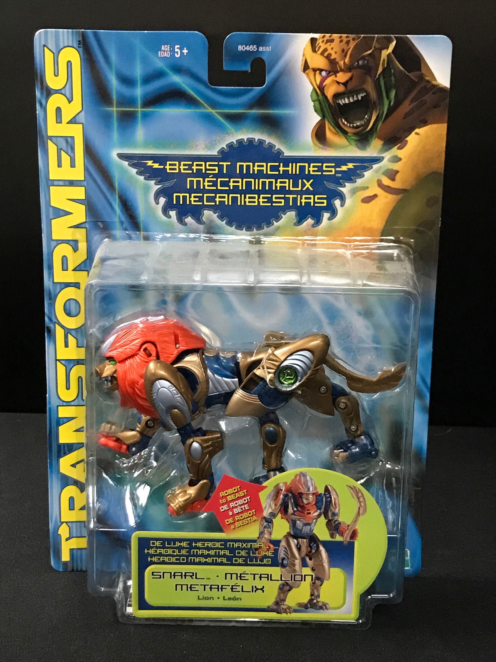 TRANFORMERS BEAST MACHINES SNARL METALLION IN ORIGINAL PACKAGING (1 of 1)