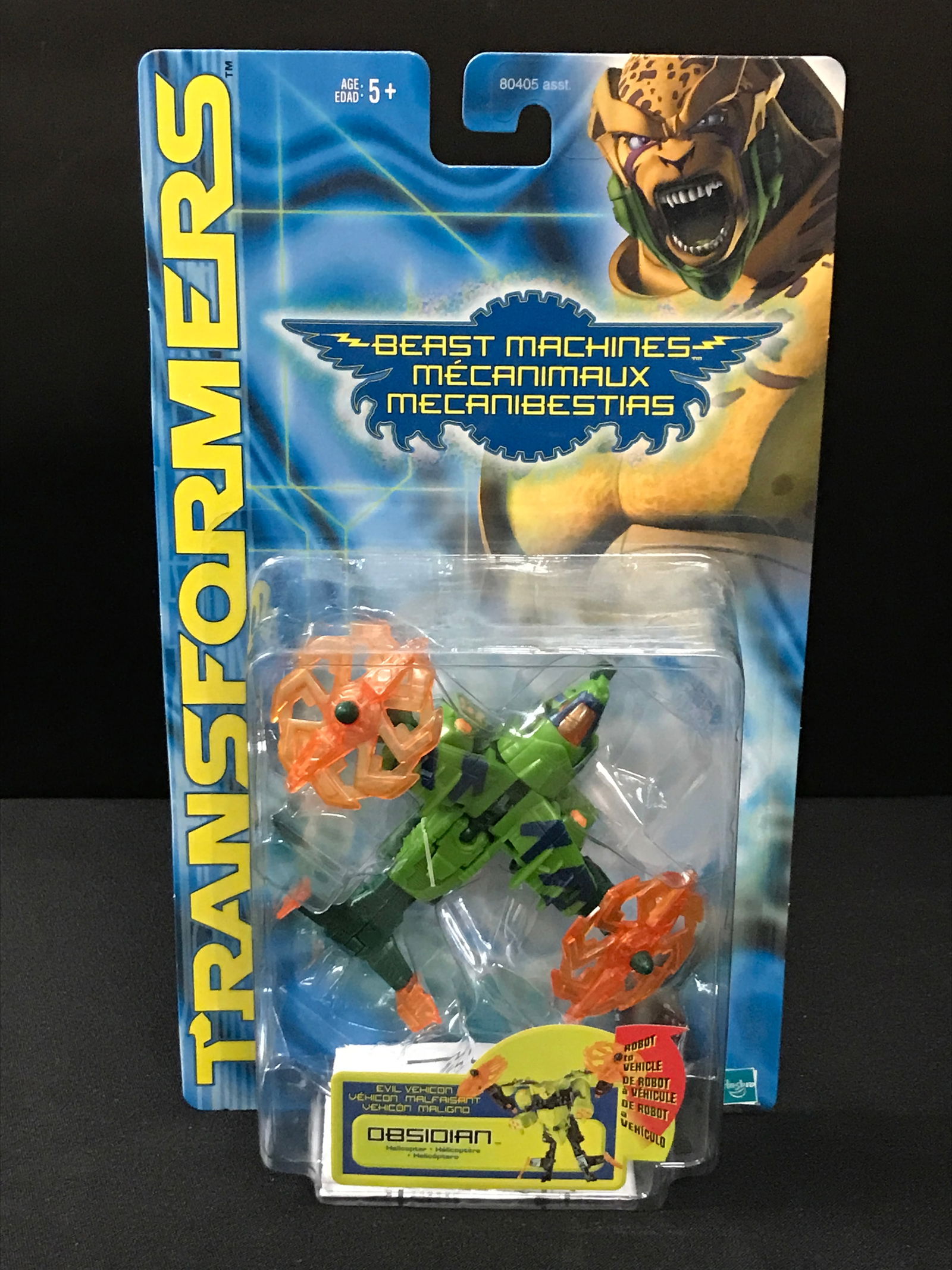 TRANFORMERS BEAST MACHINES OBSIDIAN IN ORIGINAL PACKAGING (1 of 1)
