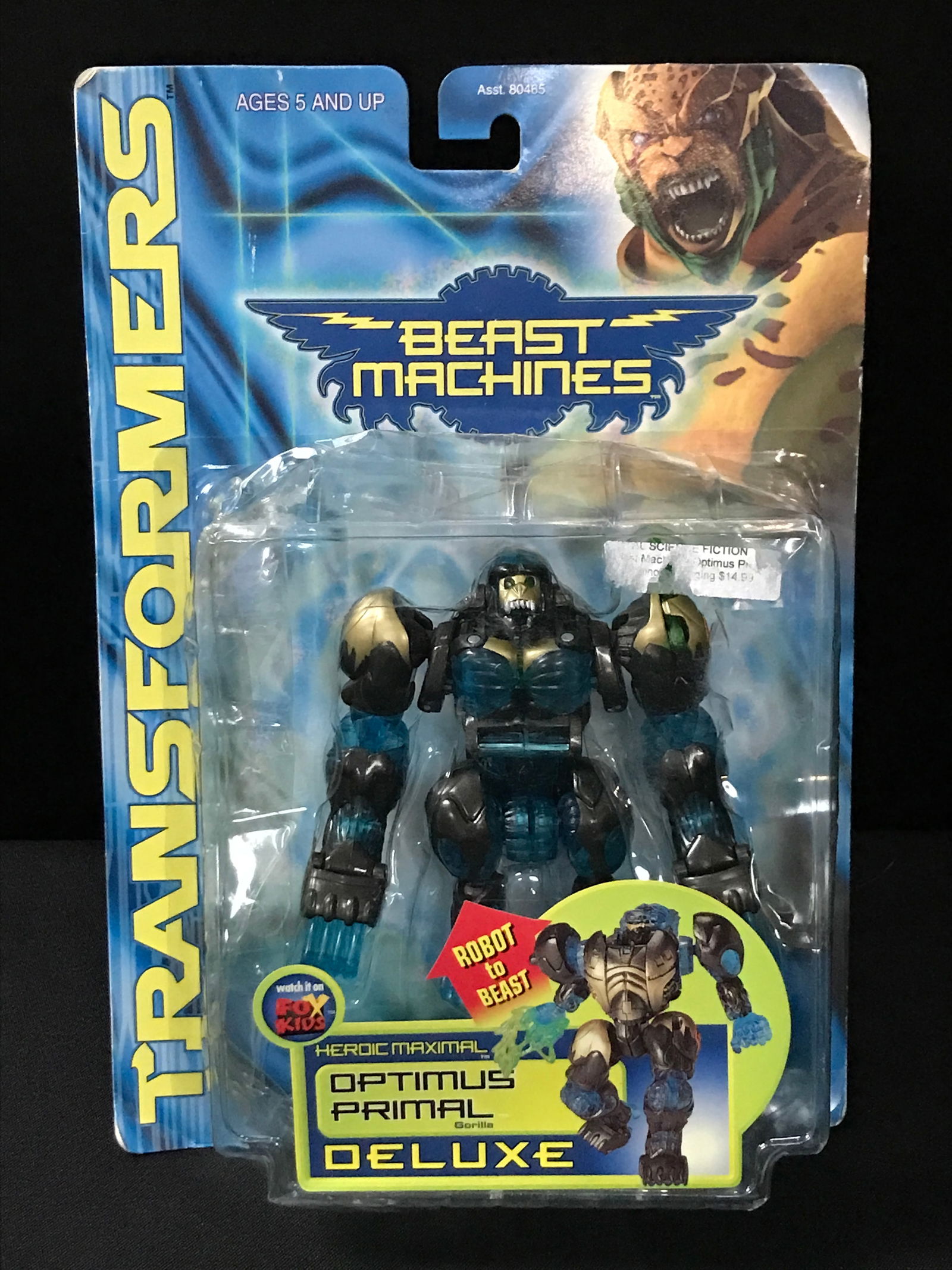 TRANFORMERS BEAST MACHINES OPTIMUS PRIMAL IN ORIGINAL PACKAGING (1 of 1)