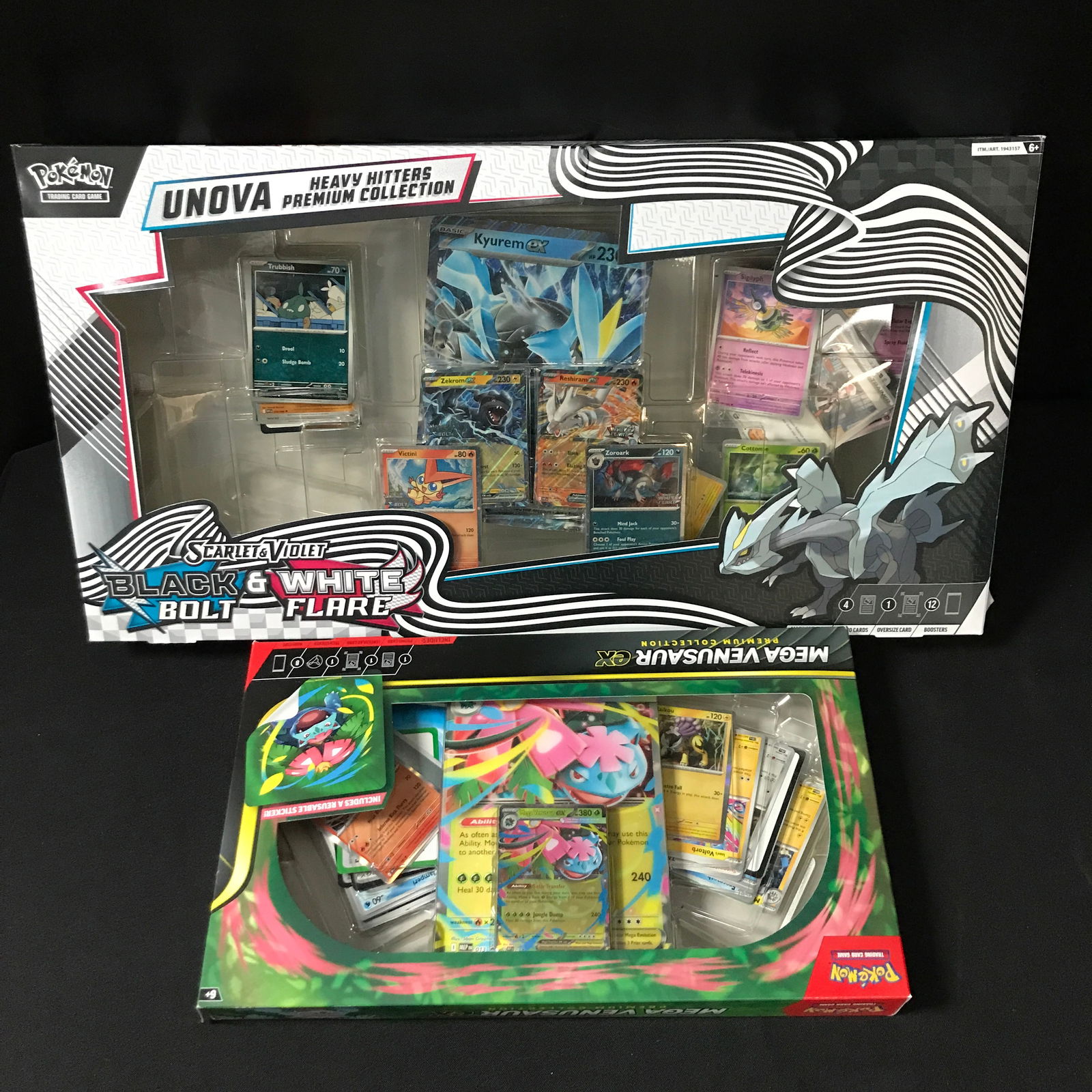 LOT OF 2 POKEMON TCG BLACK BOLT & WHITE FLAIR & MEGA VENUSAUR EX TRADING CARD BOXES (1 of 1)