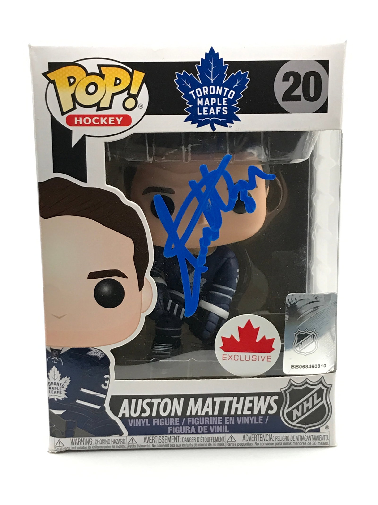 AUSTON MATTEWS SIGNED FUNKO POP - ACE COA: Prices are in Canadian dollars