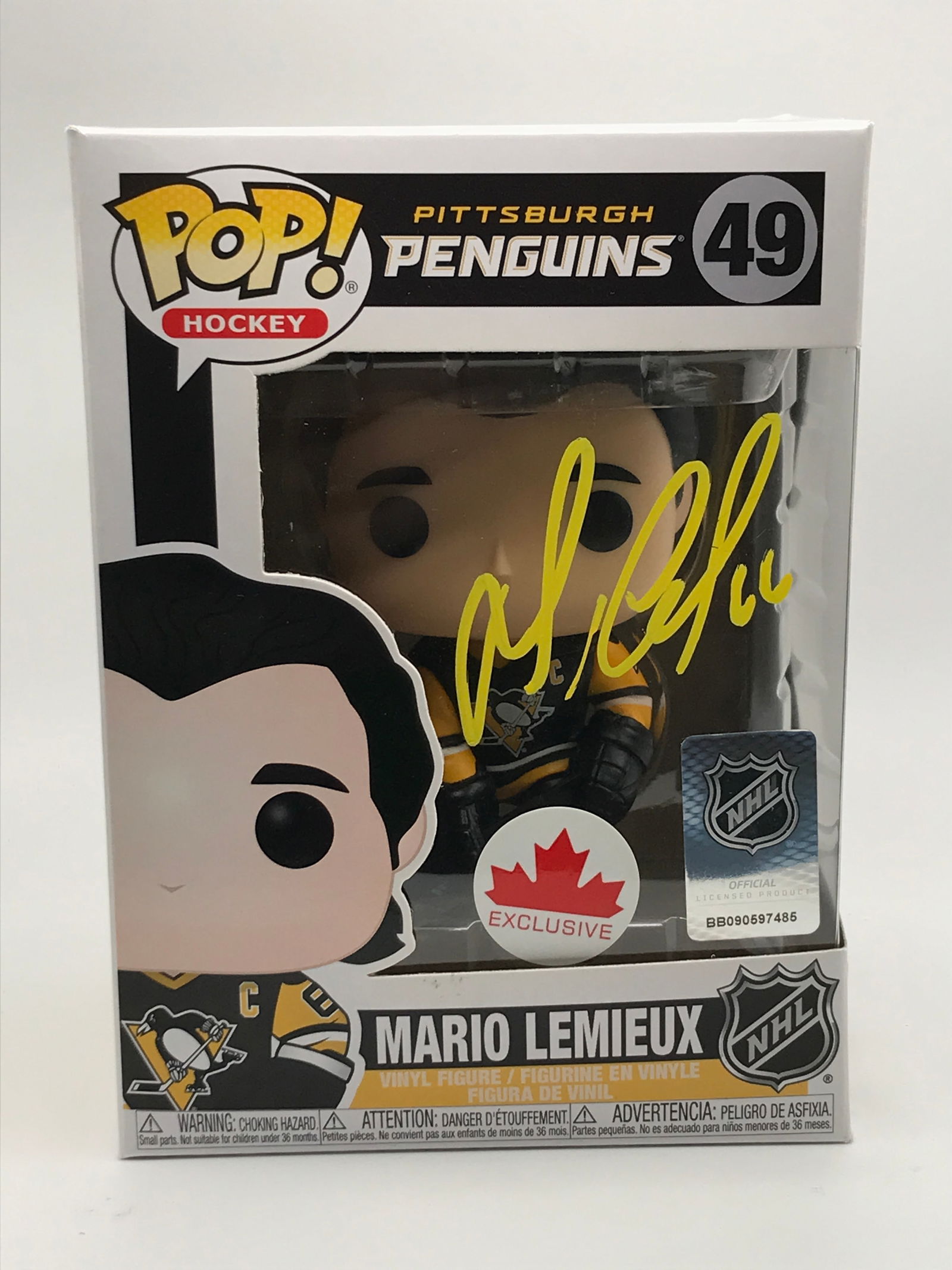 MARIO LEMIEUX SIGNED FUNKO POP - ACE COA (1 of 2)