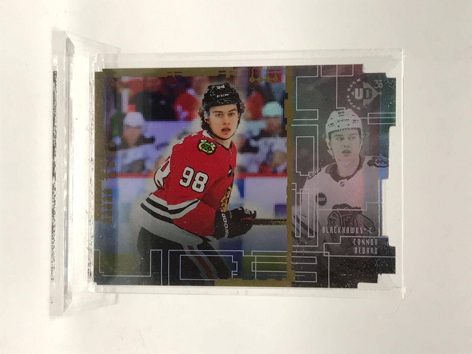 2023-24 UPPER DECK CONNOR BEDARD DIE CUT ROOKIE CARD (1 of 2)