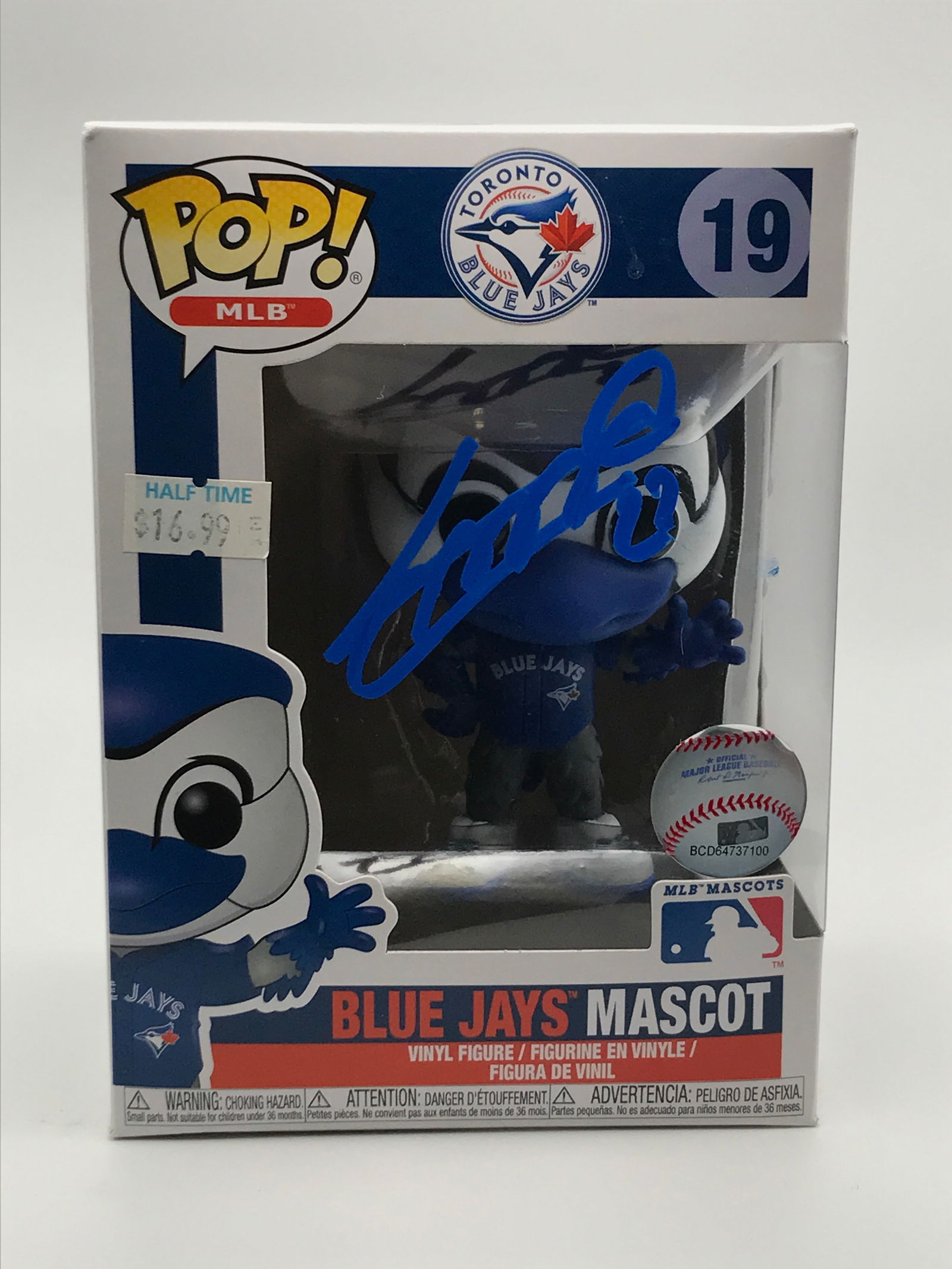 VLADIMIR GUERRERO JR SIGNED BLUE JAYS FUNKO POP (ACE COA) (1 of 2)