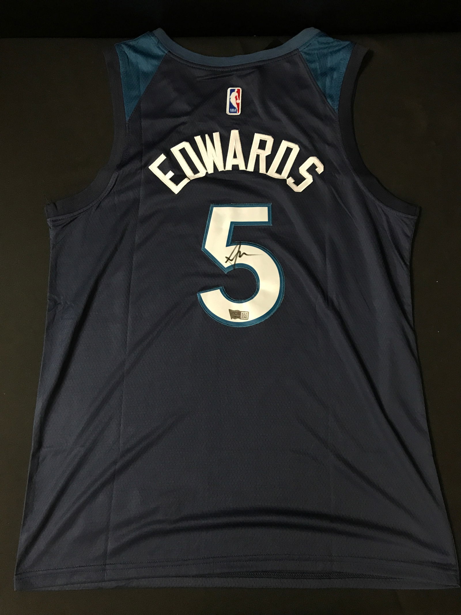 ANTHONY EDWARDS SIGNED MINNESOTA TIMEBERWOLVES BASKETBALL JERSEY - ACE COA (1 of 3)