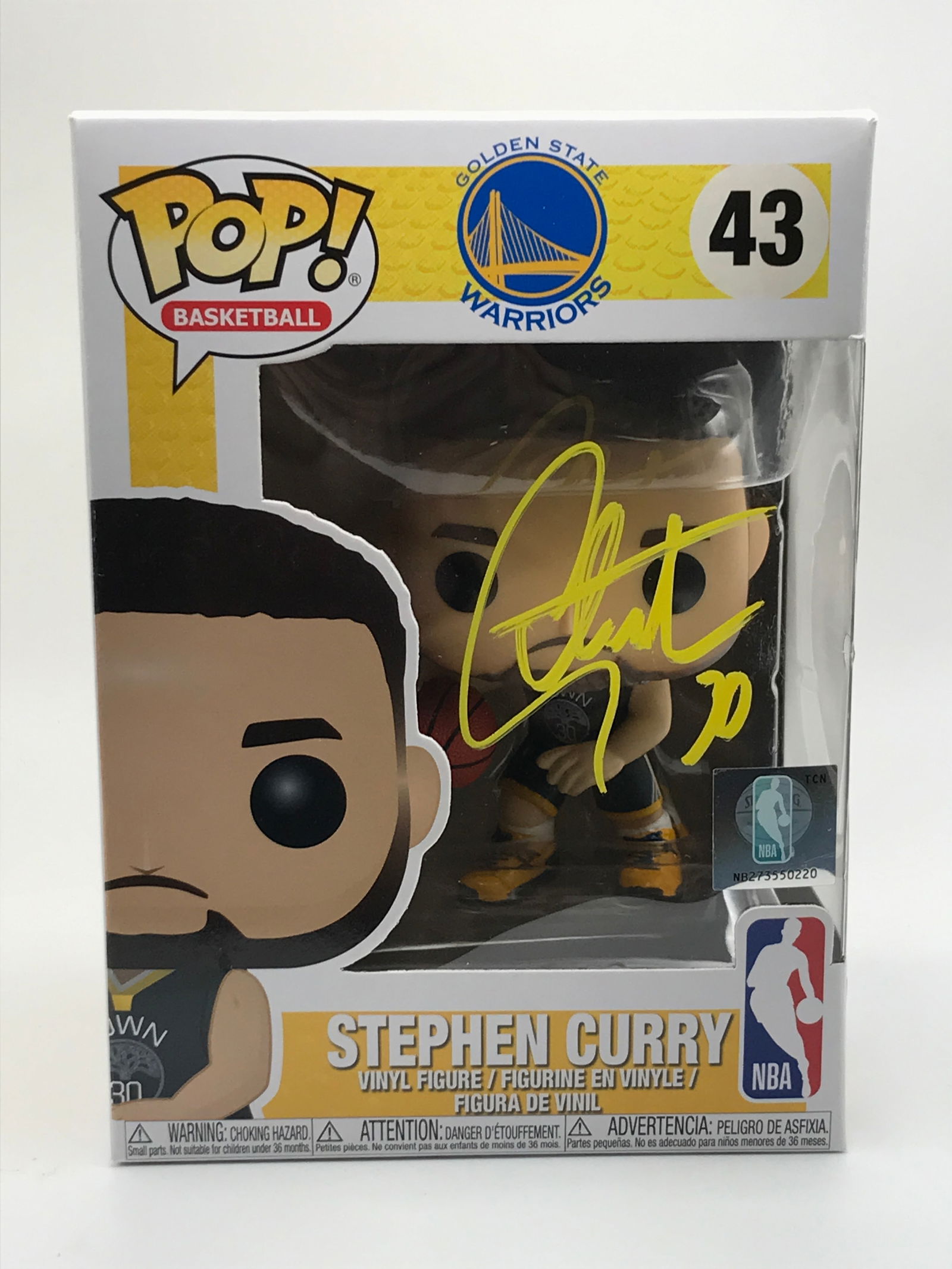 STEPHEN CURRY SIGNED FUNKO POP - ACE COA (1 of 2)